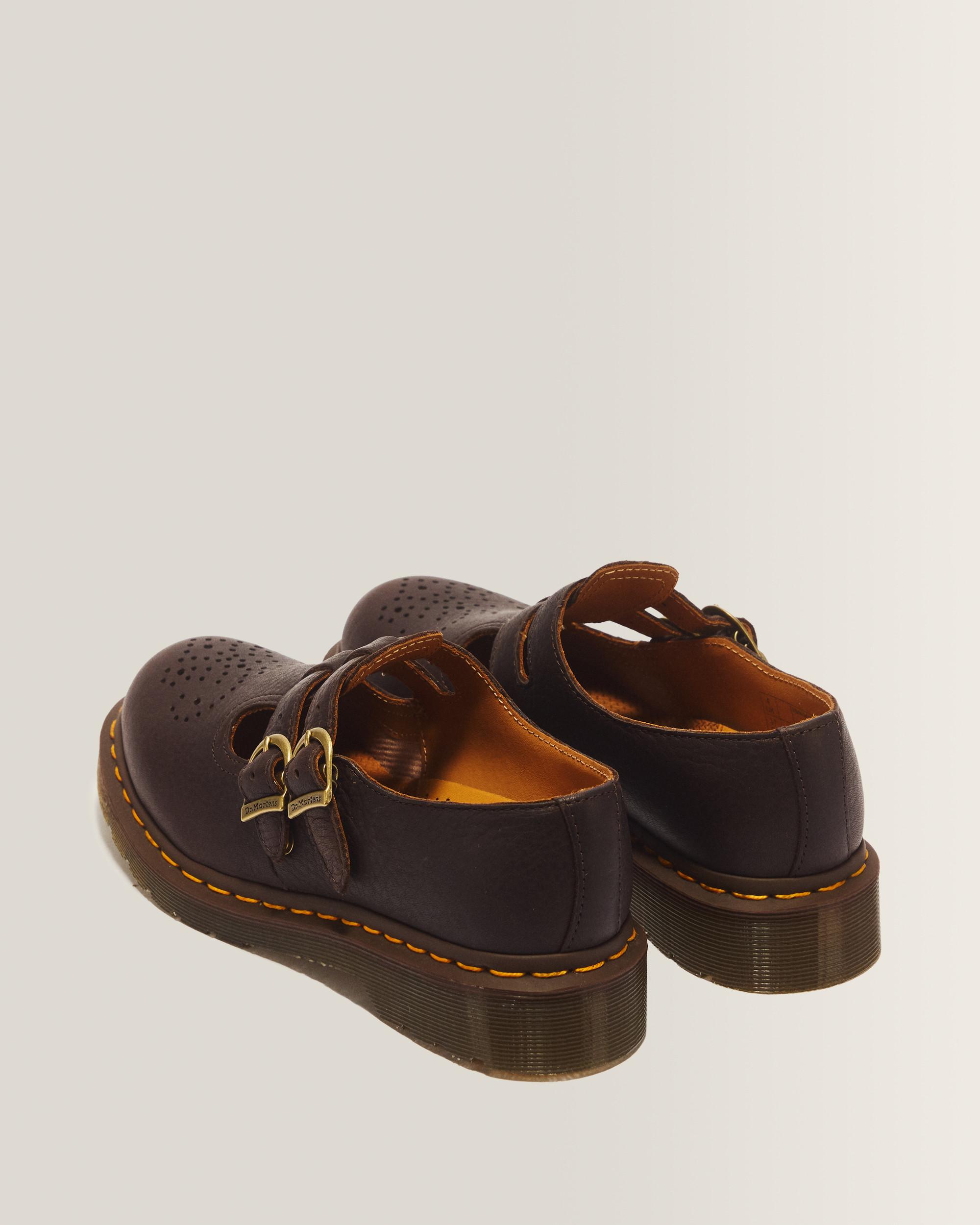 8065 Ambassador Leather Mary Jane Shoes in Dark Brown