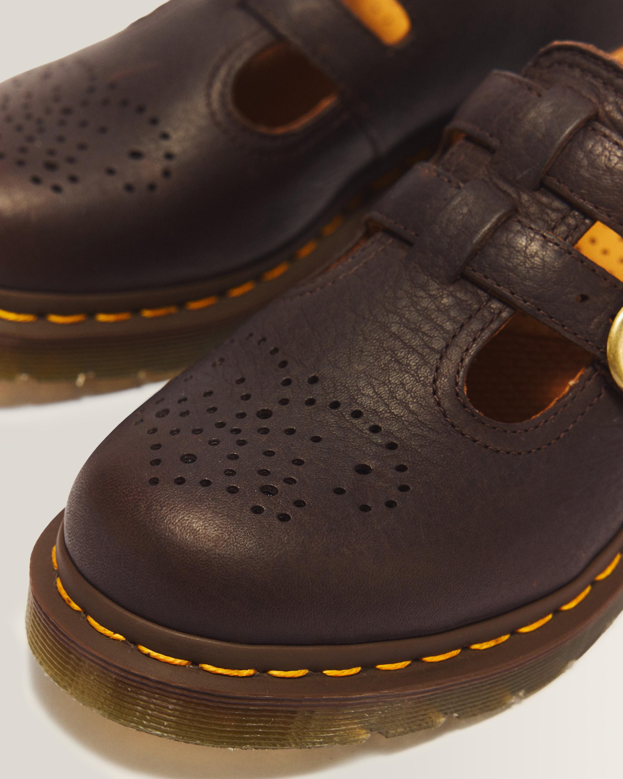 8065 Ambassador Leather Mary Jane Shoes in Dark Brown