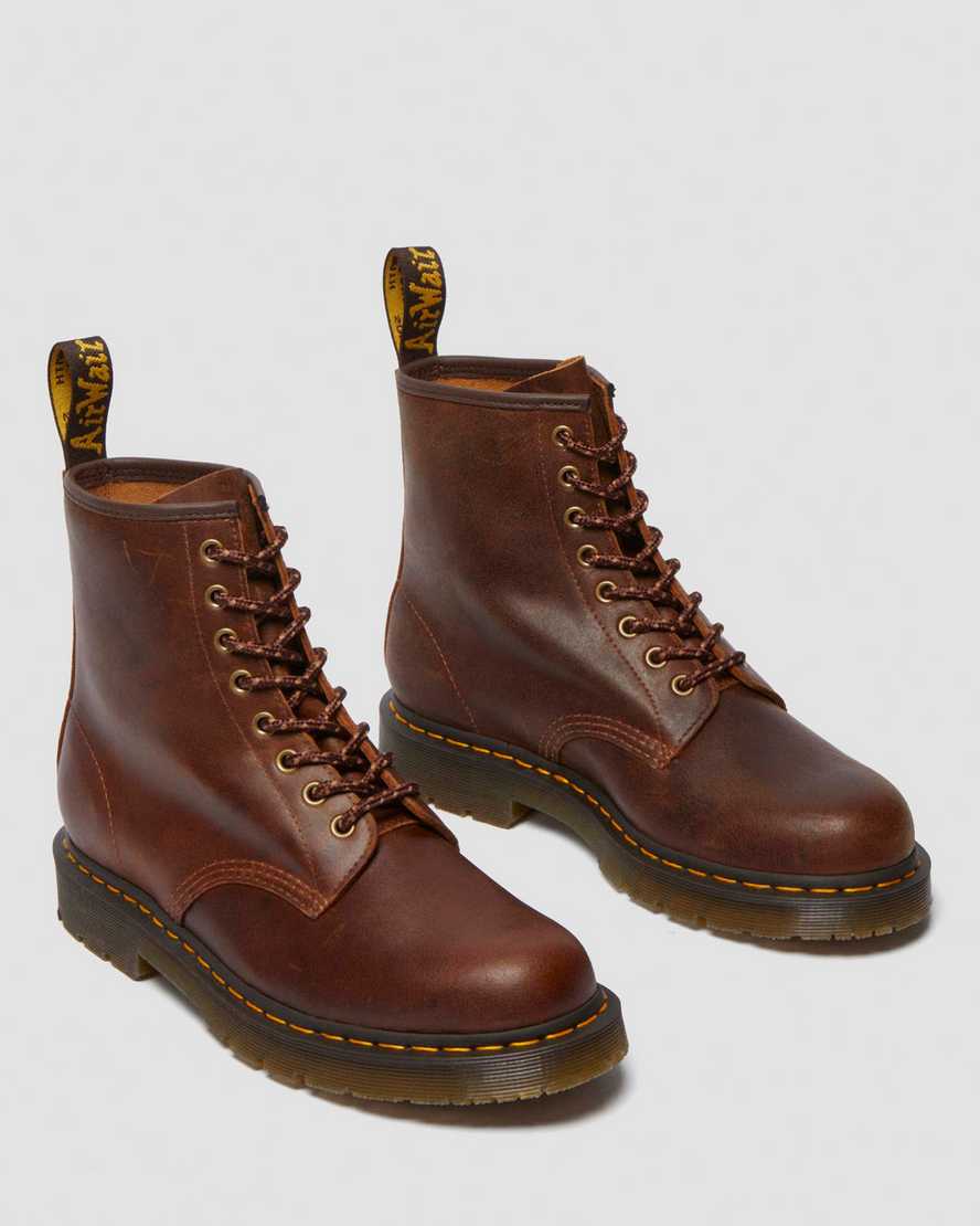 Dr. Martens 1460 Pascal Ambassador Leather Lace Up Boots In Brown
