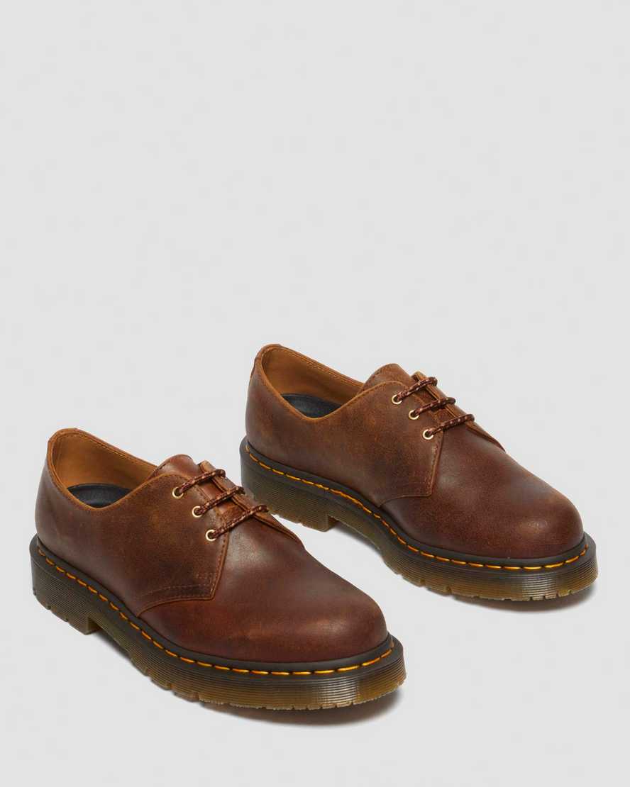 Dr. Martens' 1461 Slip Resistant Parker Life Shield Oxford Shoes In Brown