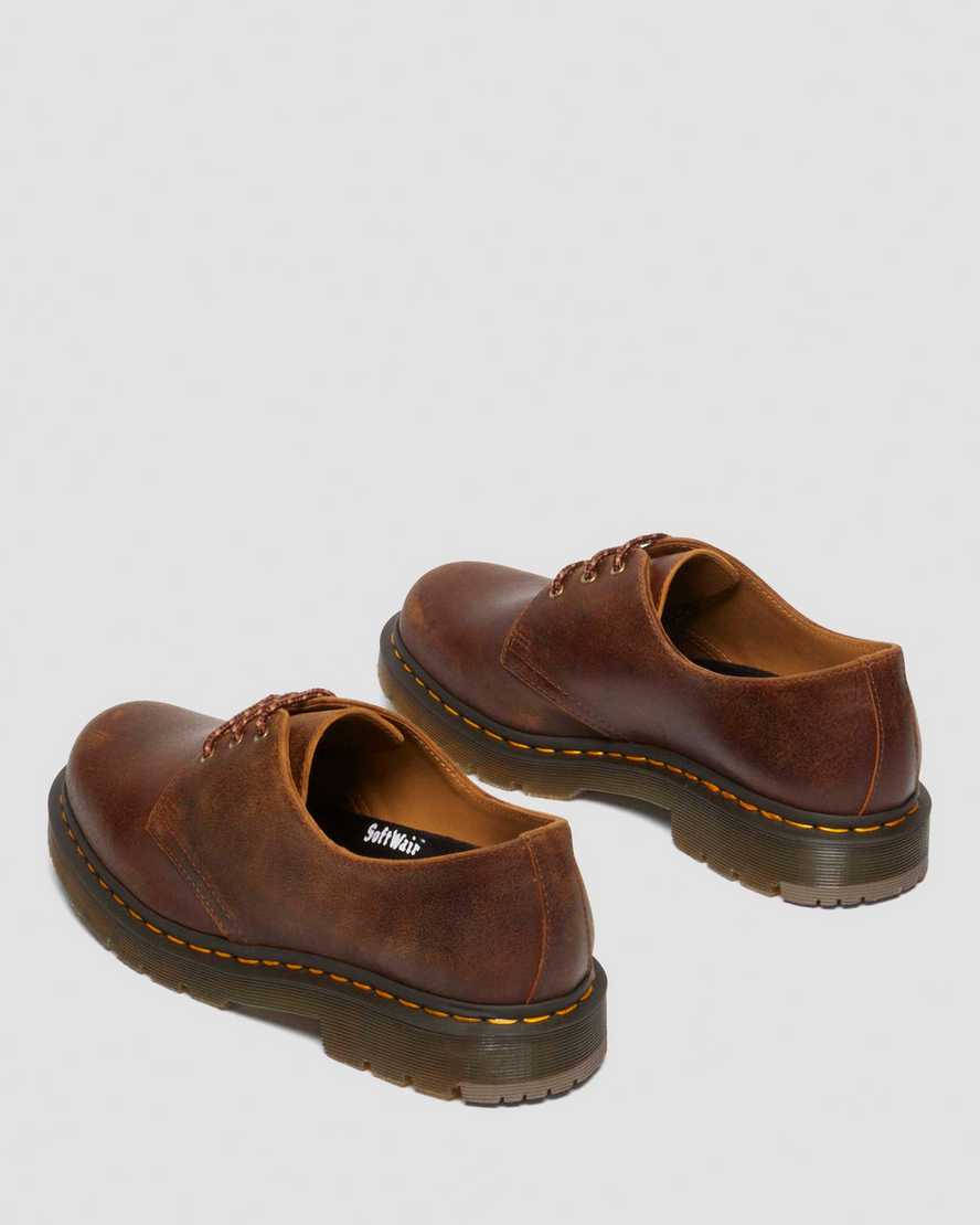 Dr. Martens' 1461 Slip Resistant Parker Life Shield Oxford Shoes In Brown