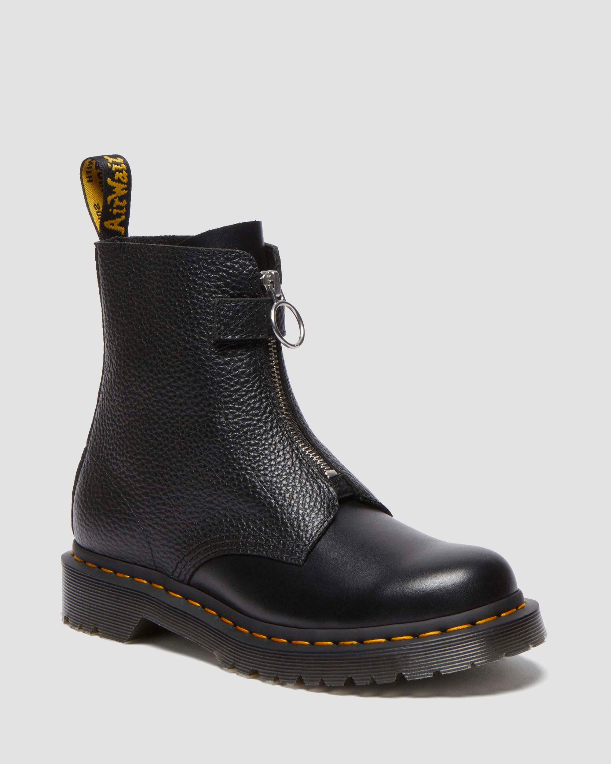 1460 Pascal Virginia Leder Schnurstiefel in Schwarz Dr. Martens