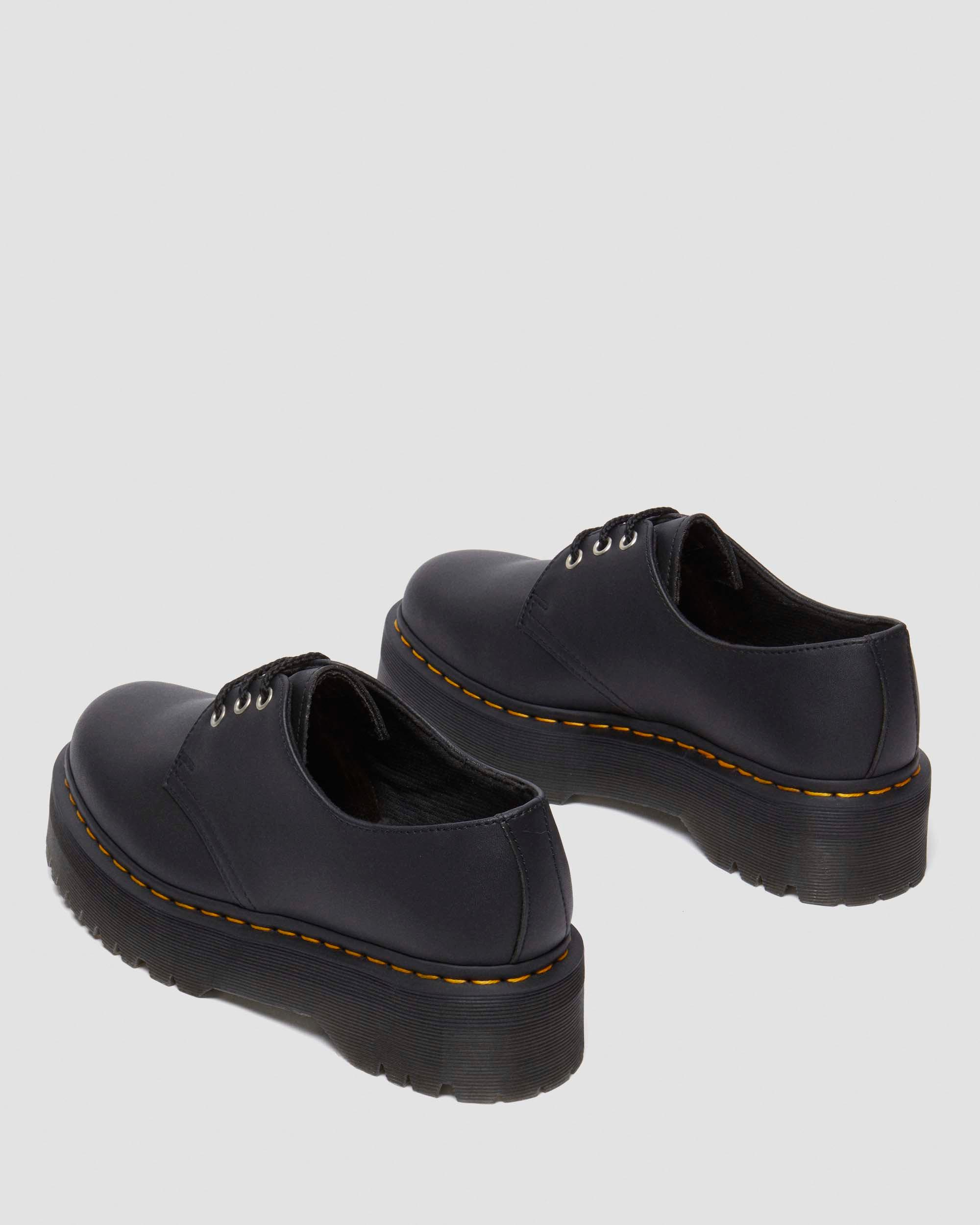 1461 Platform Genix Nappa Reclaimed Leather Oxford Shoes in Black