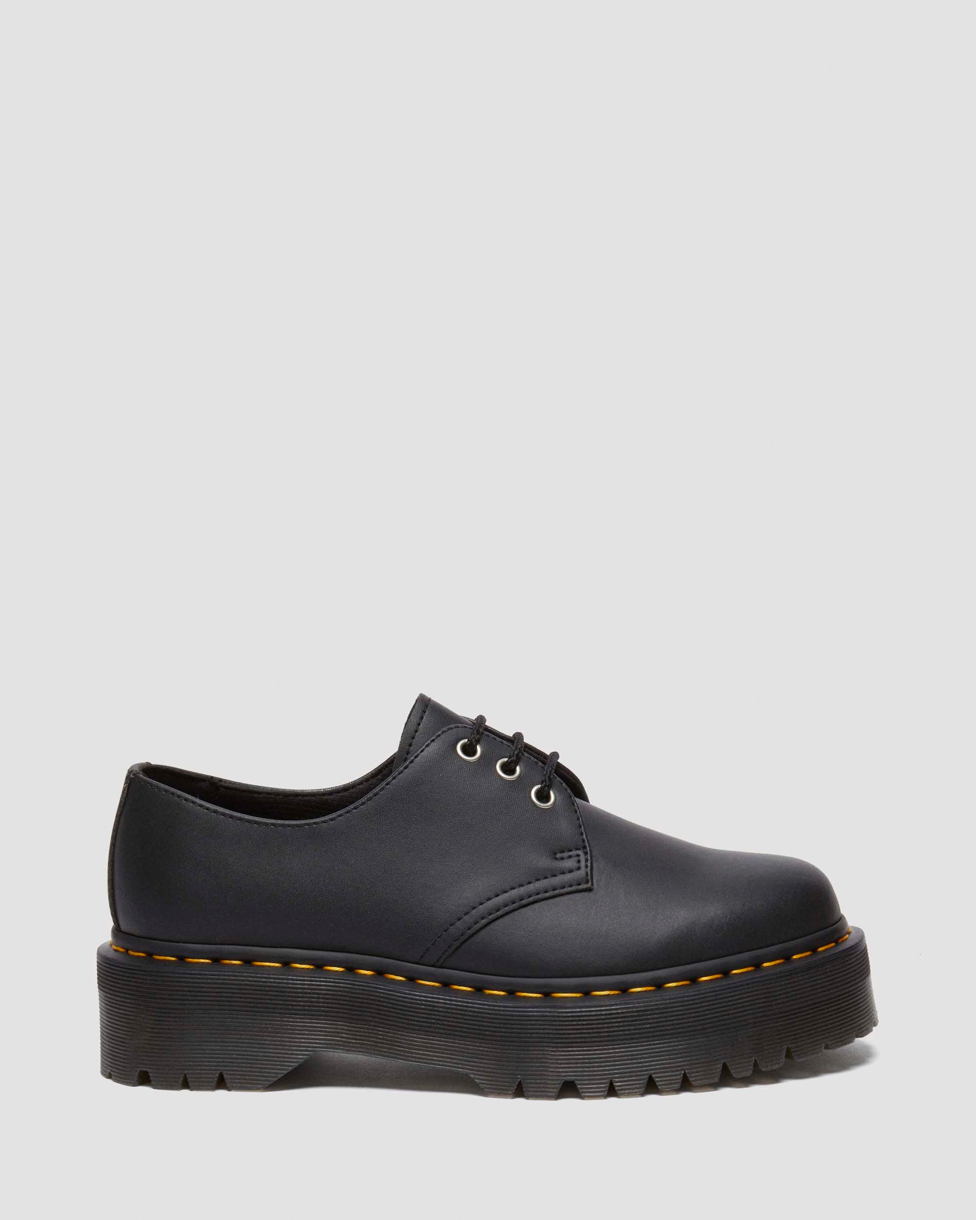 1461 Platform Genix Nappa Reclaimed Leather Oxford Shoes in BLACK