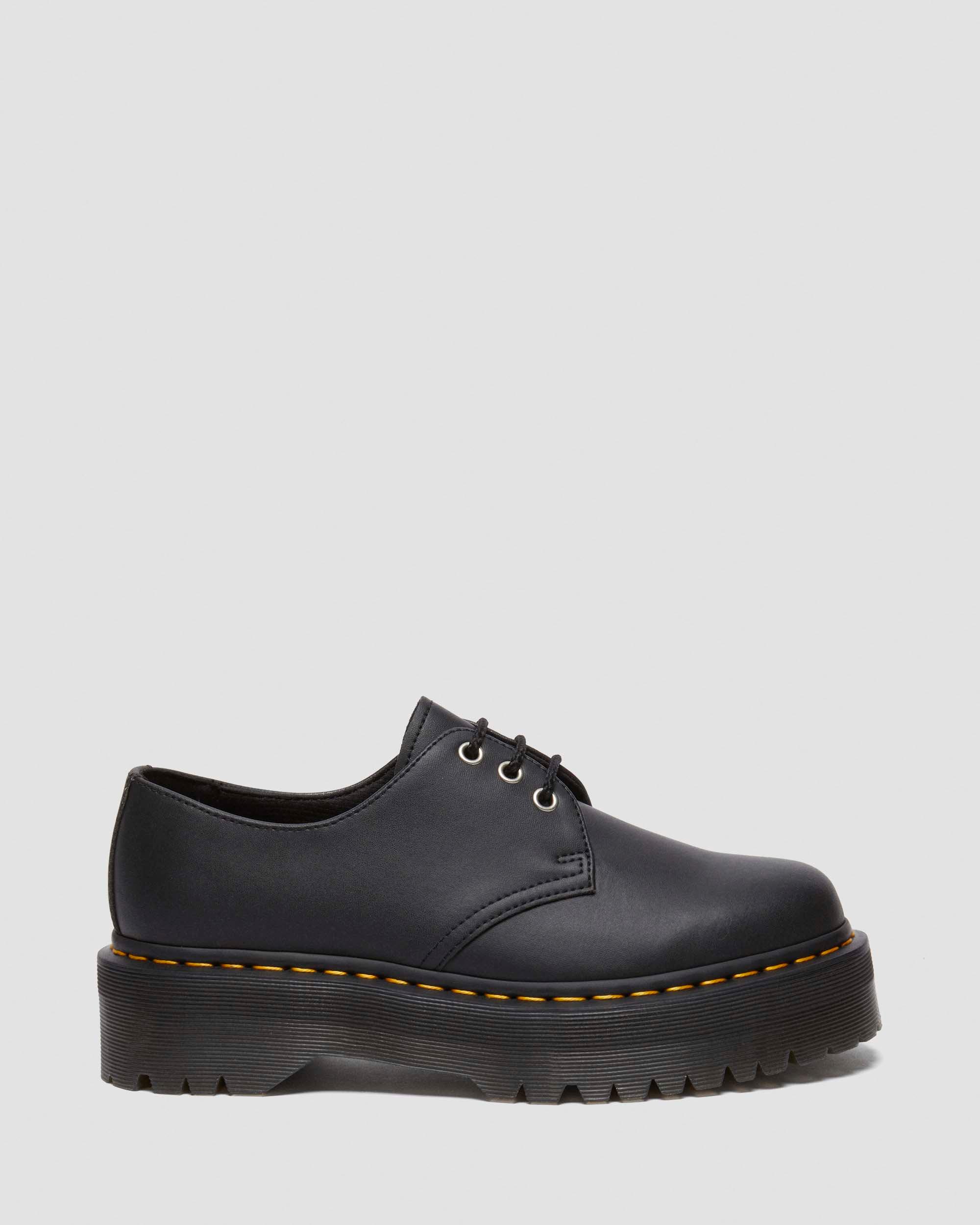 1461 Platform Genix Nappa Reclaimed Leather Oxford Shoes in Black