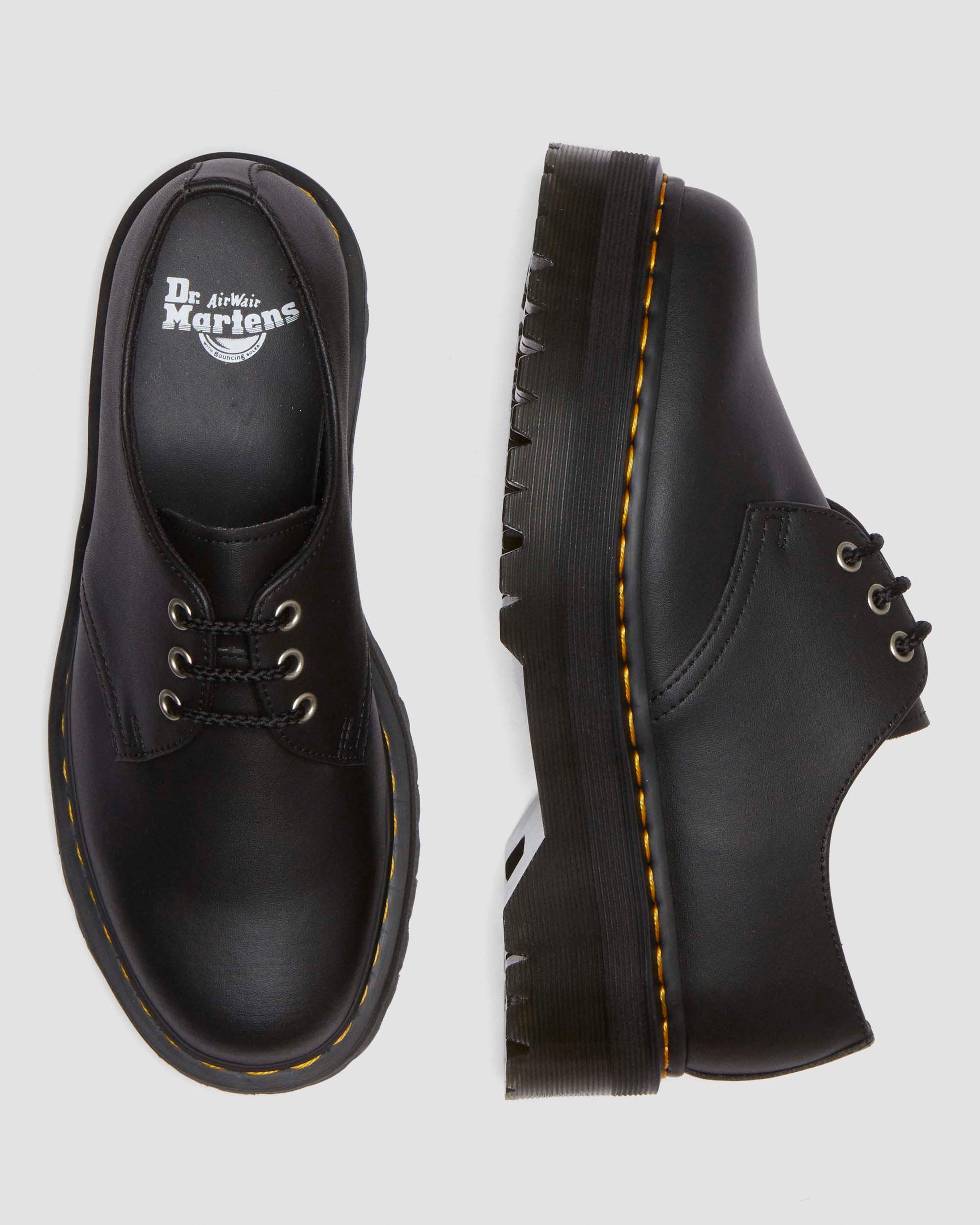 1461 Platform Genix Nappa Reclaimed Leather Oxford Shoes in BLACK