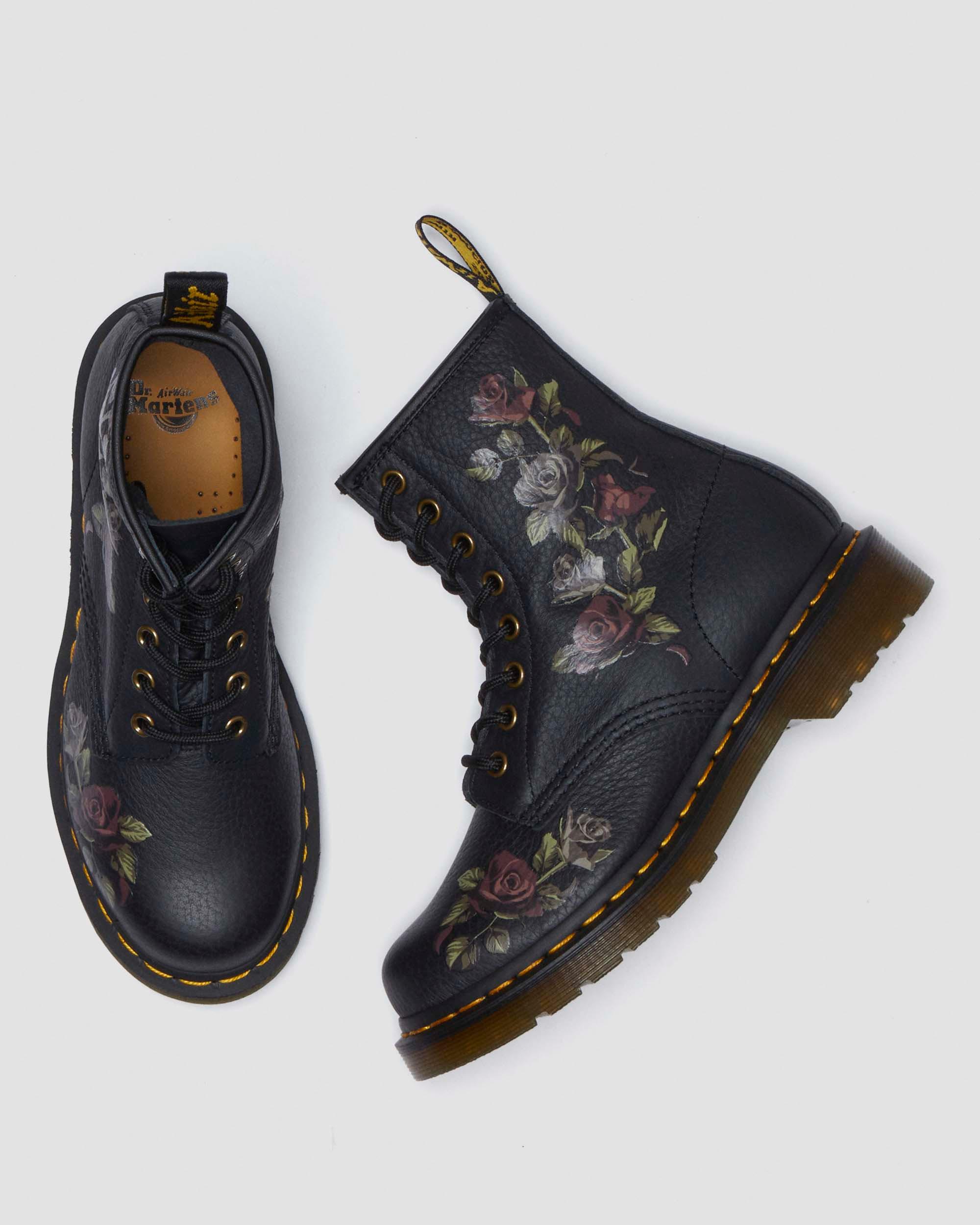 DR MARTENS 1460 Women s Decayed Roses Lace Up Boots