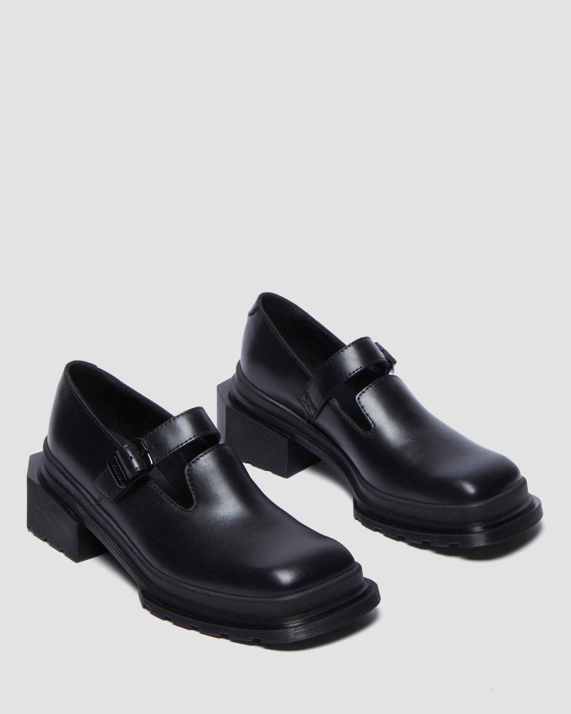 Maybole Square Toe Mary Jane Shoes in Black