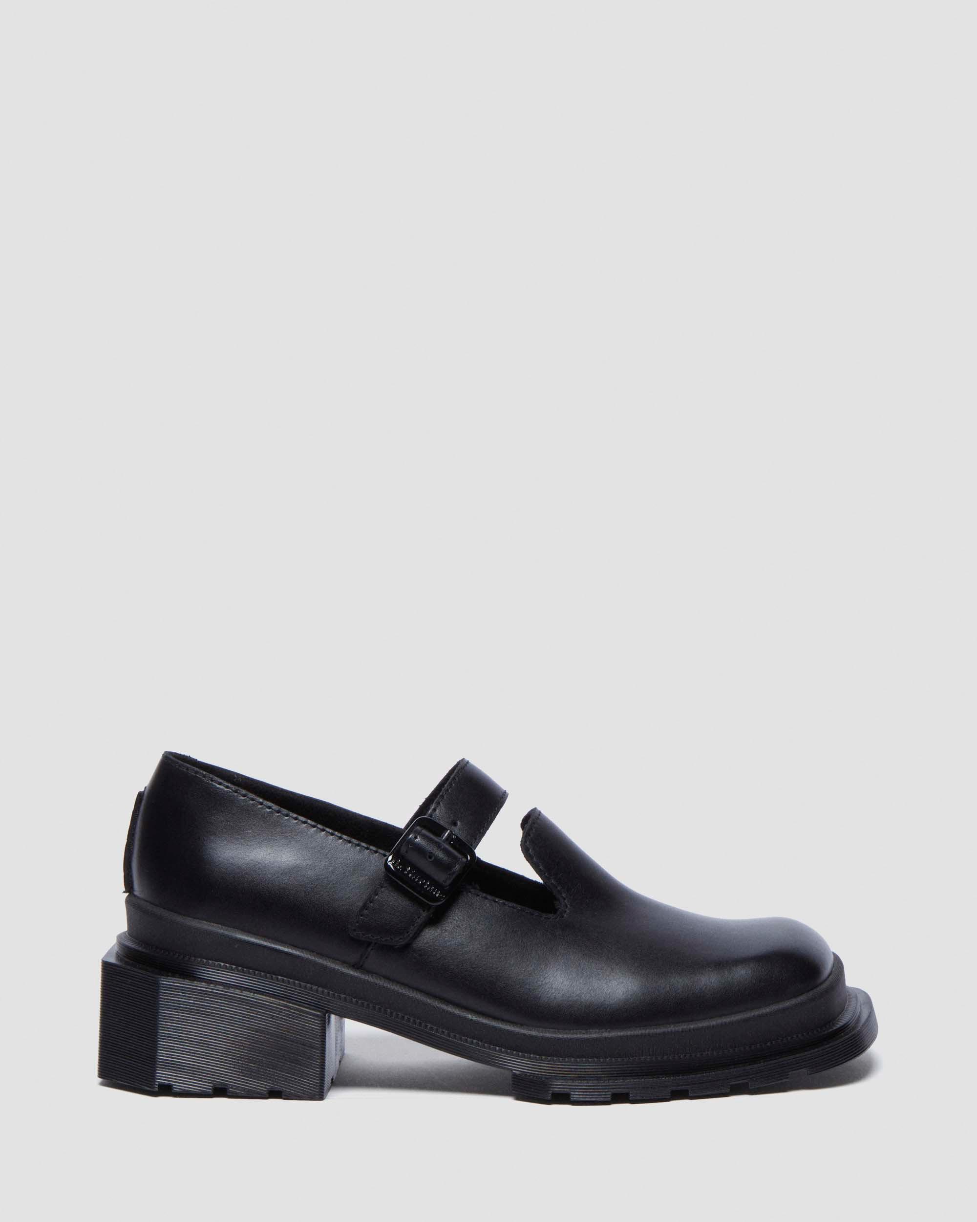 Maybole Square Toe Mary Jane Shoes in Black