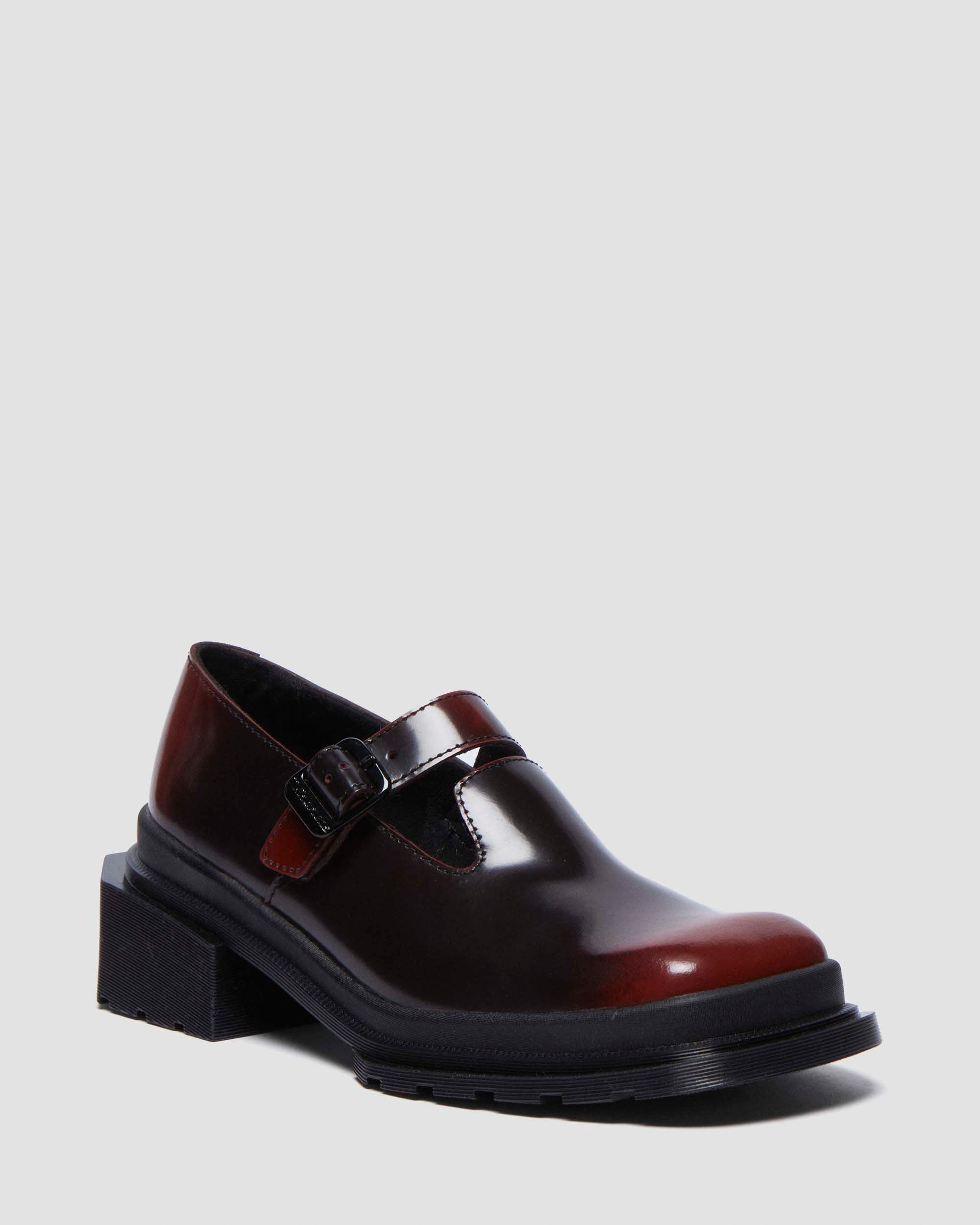 Maybole Square Toe Leather Mary Jane Shoes in Black Dr. Martens