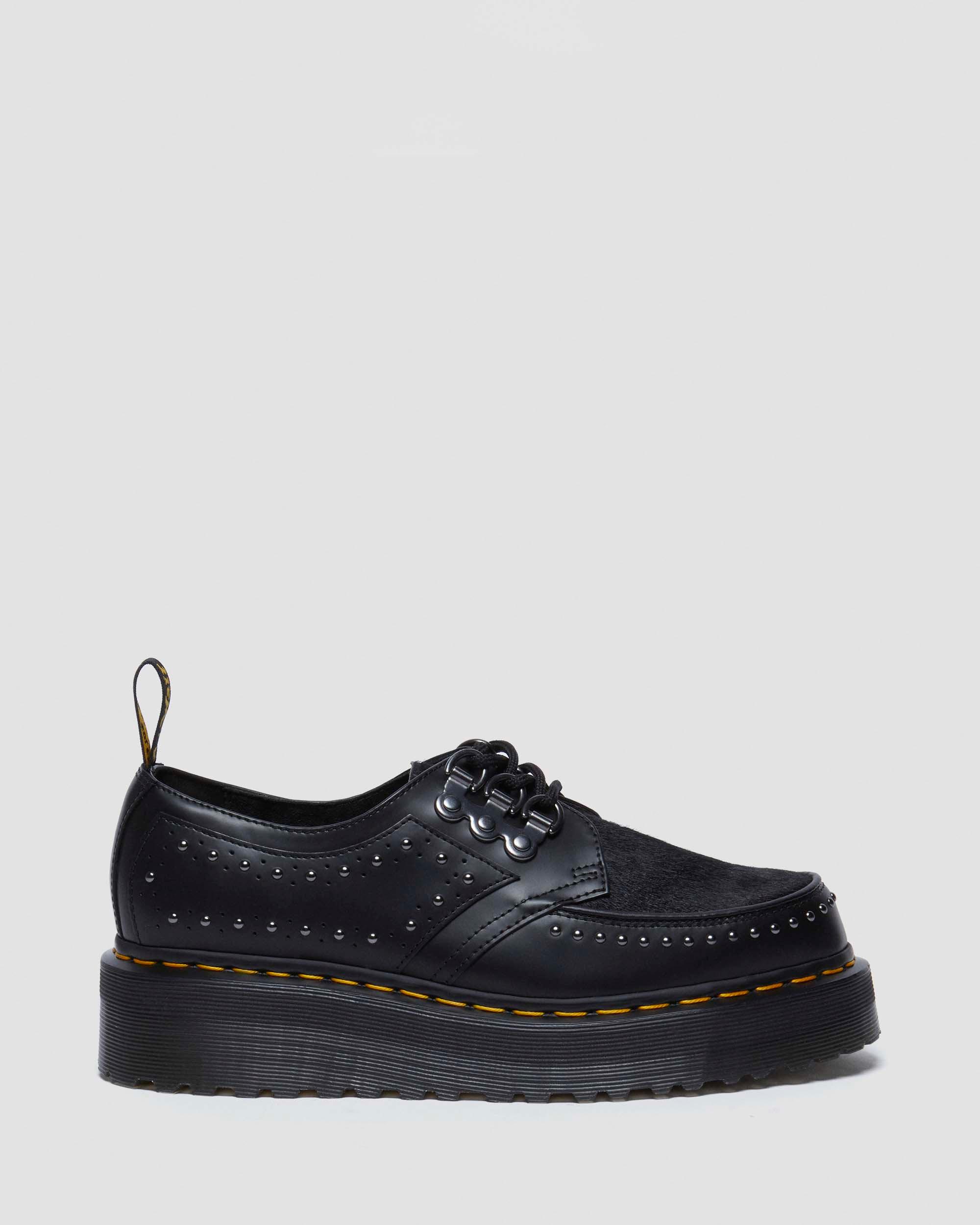 Creepers con plataforma Ramsey de piel con 3 ojales en Negro Dr. Martens