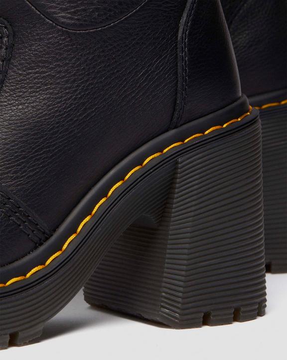 Kasey Virginia Leather Tall Heeled Boots in Black | Dr. Martens Kasey Virginia Leather Tall Heeled Boots in Black | Dr. Martens