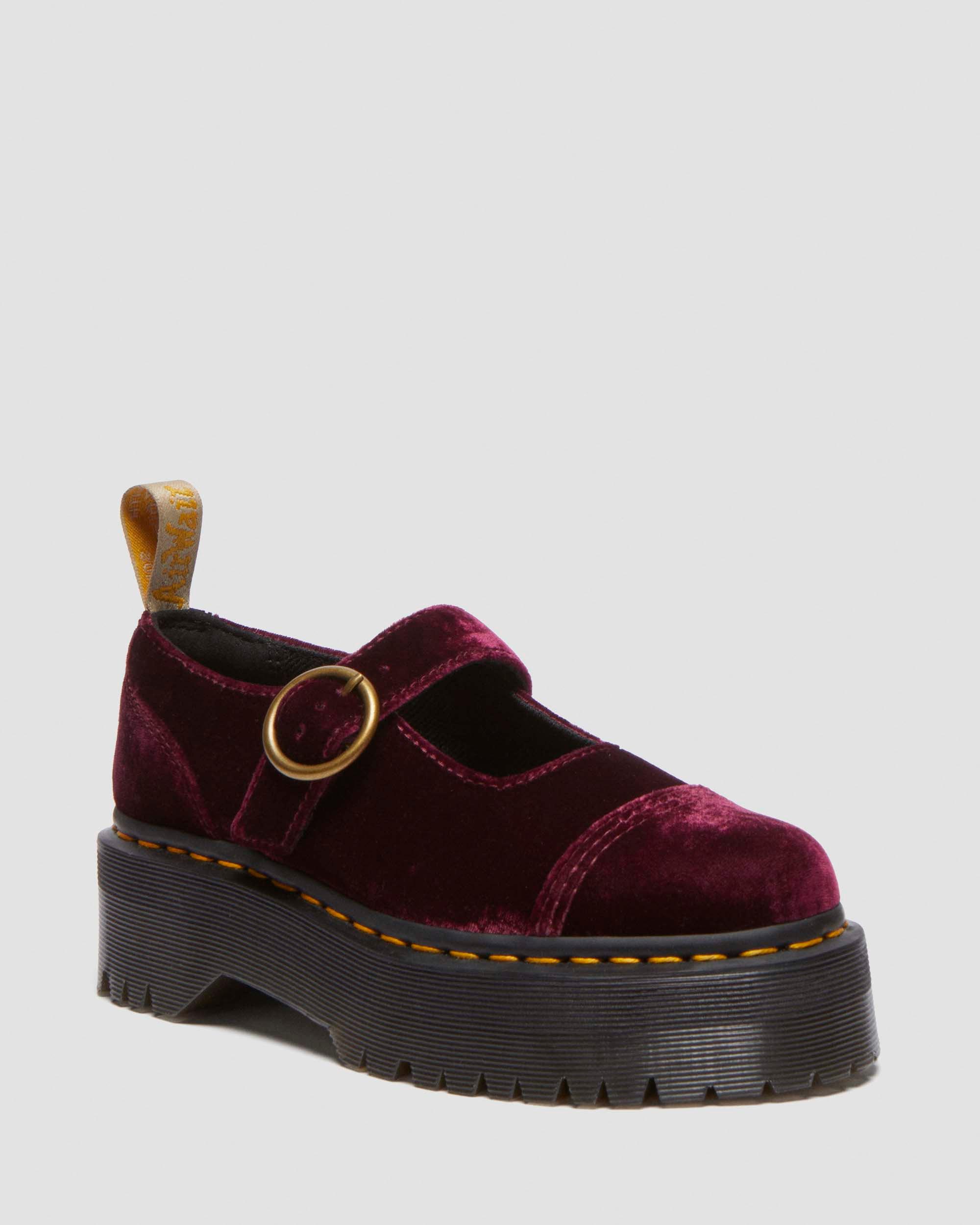 Doc martens velvet shoes online