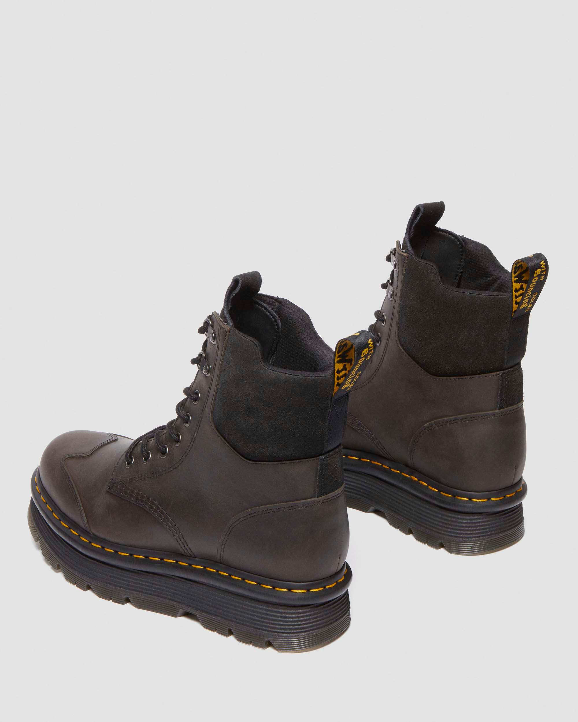 Shop Dr. Martens' Zebzag Wildleder & Leder Casual Schnürstiefel In Black