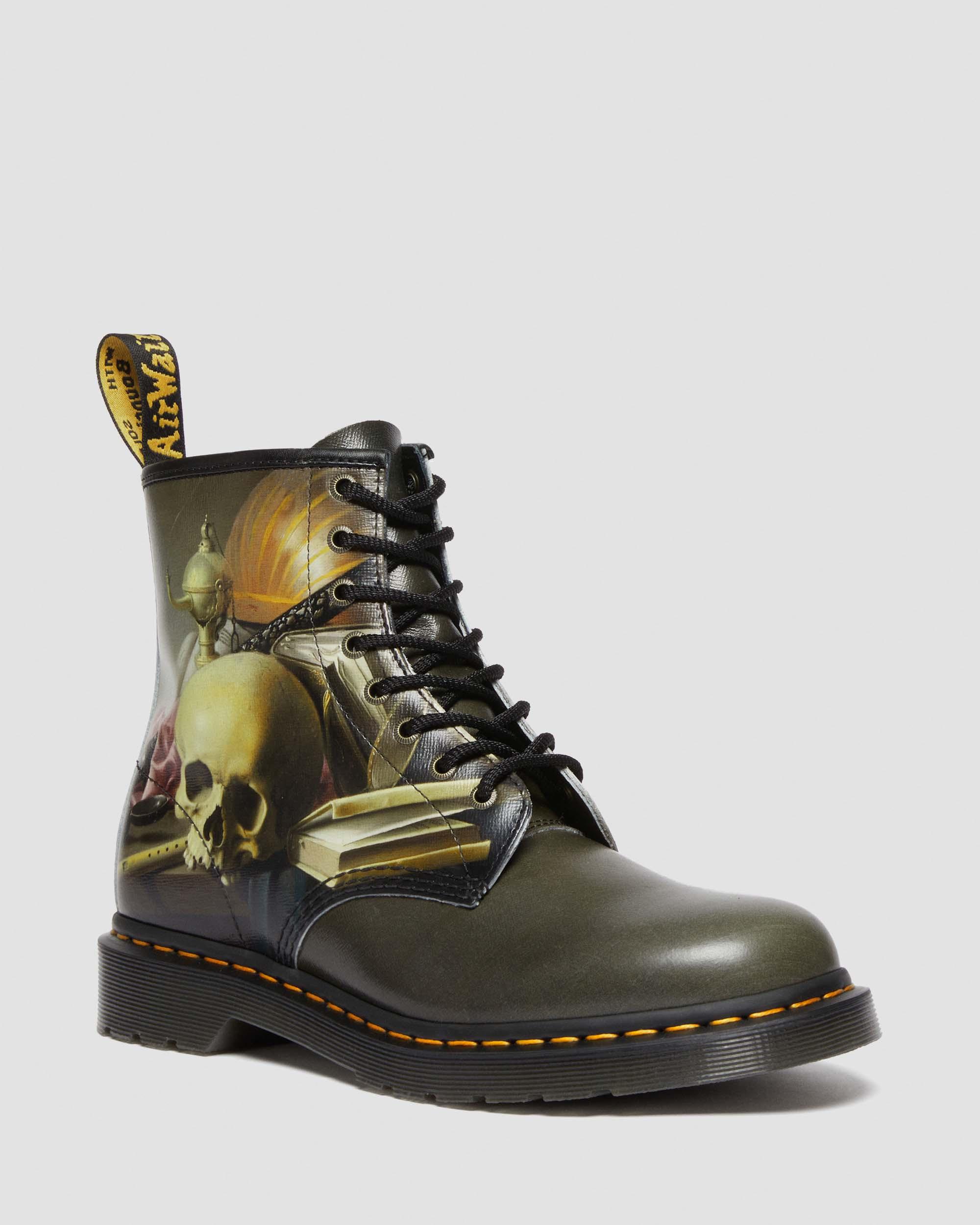 THE NATIONAL GALLERY 1460 HARMEN STEENWYCK LEATHER BOOTS in MULTI