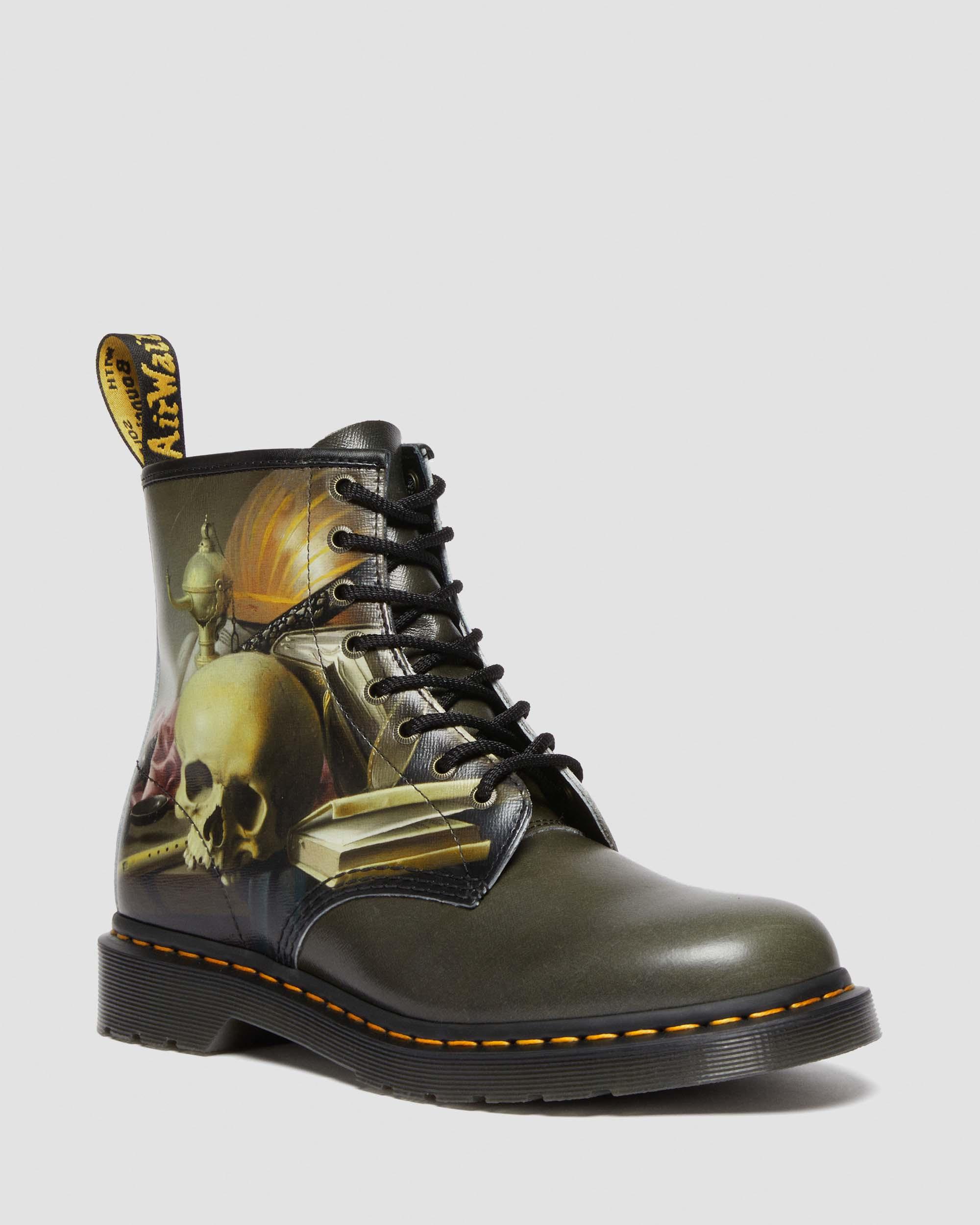 THE NATIONAL GALLERY 1460 HARMEN STEENWYCK LEATHER BOOTS in Multi