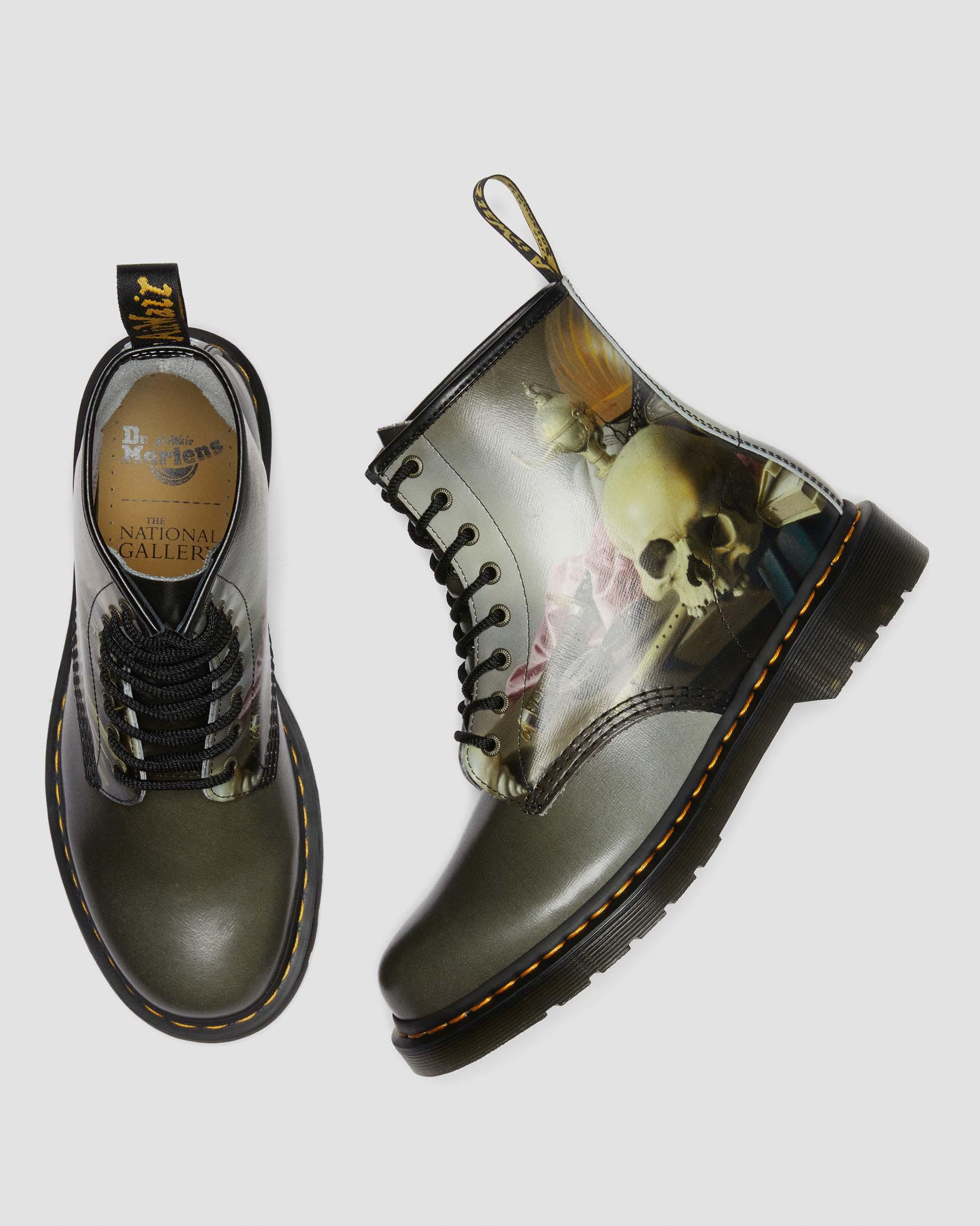 THE NATIONAL GALLERY 1460 HARMEN STEENWYCK LEATHER BOOTS in MULTI