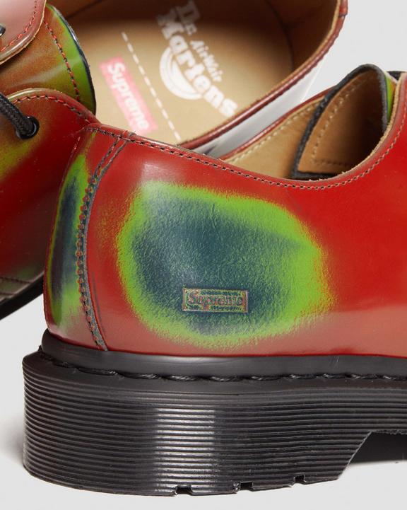 1461 Supreme Rub Off Leather Oxford Shoes in Red | Dr. Martens 1461 Supreme Rub Off Leather Oxford Shoes in Red | Dr. Martens
