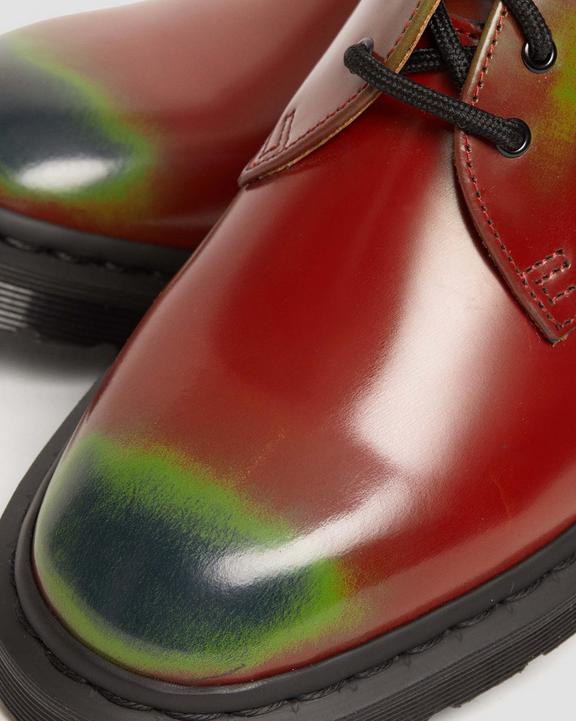 1461 Supreme Rub Off Leather Oxford Shoes in Red | Dr. Martens 1461 Supreme Rub Off Leather Oxford Shoes in Red | Dr. Martens