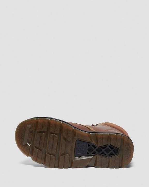 Zebzag 8 Ties Burnish Waxy Lace Up Boots in Tan | Dr. Martens Zebzag 8 Ties Burnish Waxy Lace Up Boots in Tan | Dr. Martens