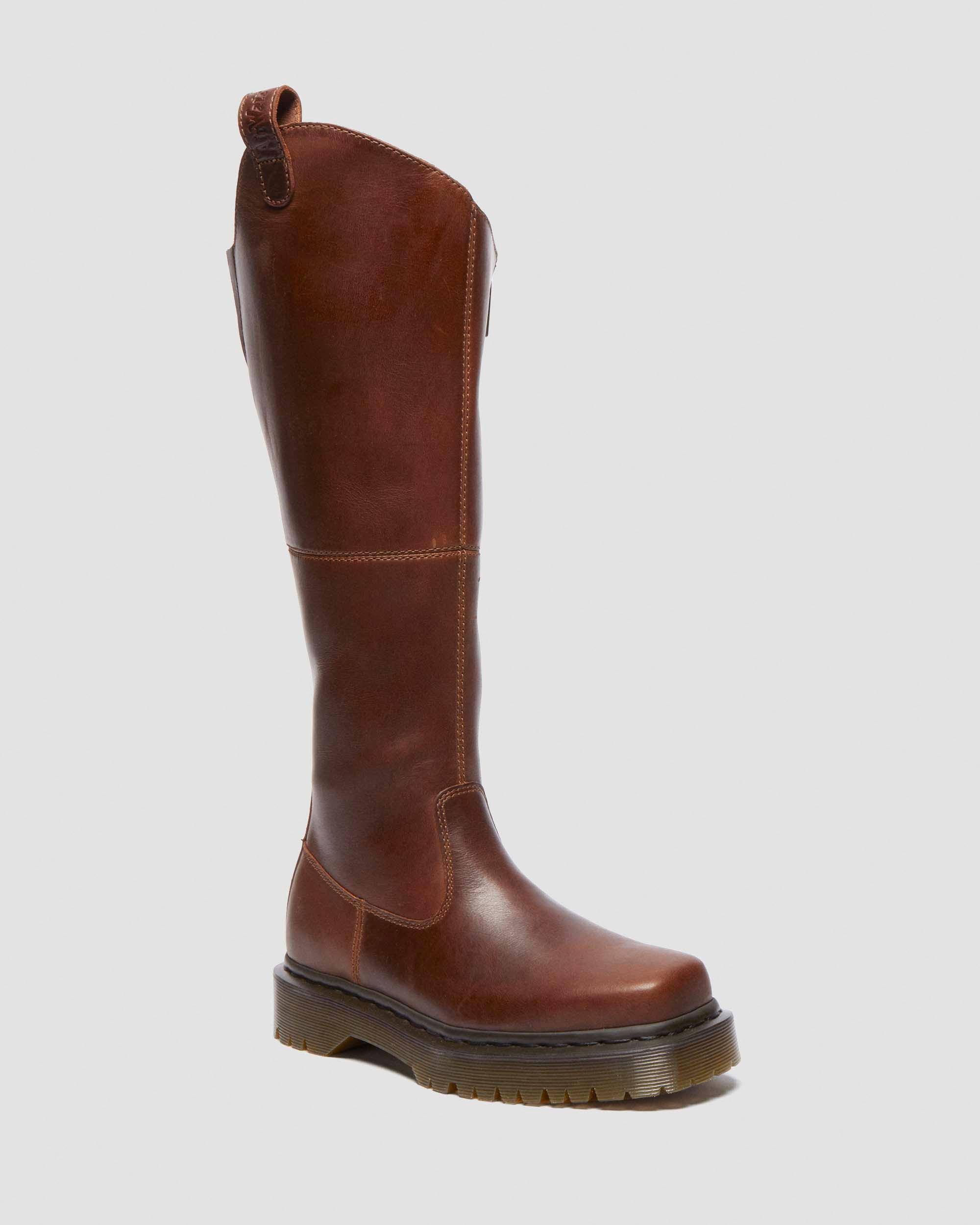 DR MARTENS Amaayah Knee High Leather Riding Boots