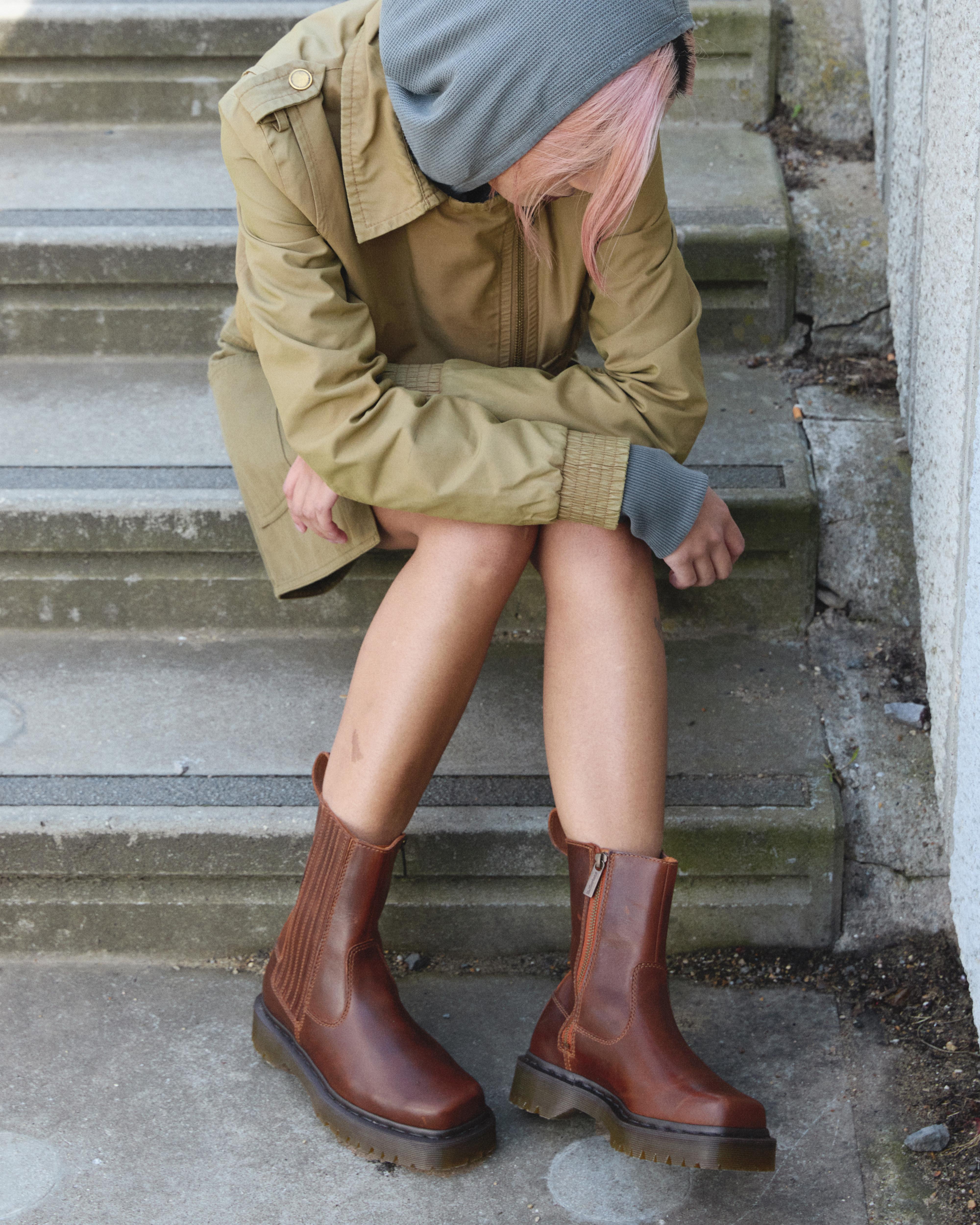 Amaayah Lo Leather Boots in Butterscotch