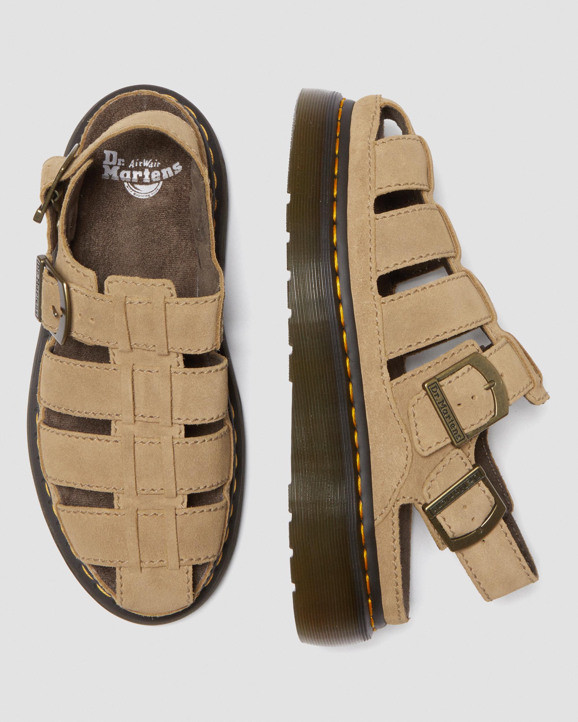 Wrenlie Bronx Suede Fisherman Sandals in SAVANNAH TAN