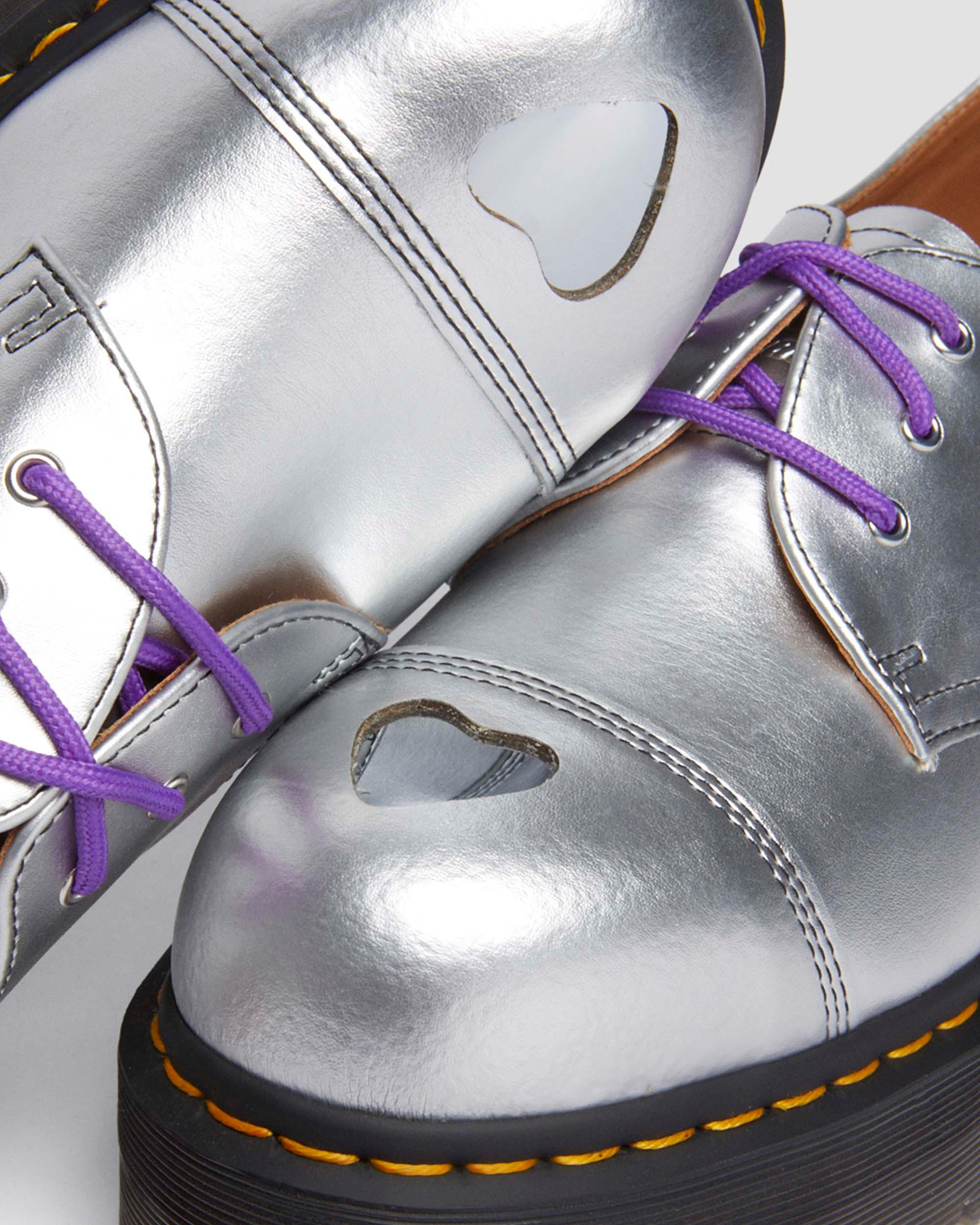 Shop Dr. Martens' 1461 Platform Mademe Leather Oxford Shoes In Metallic