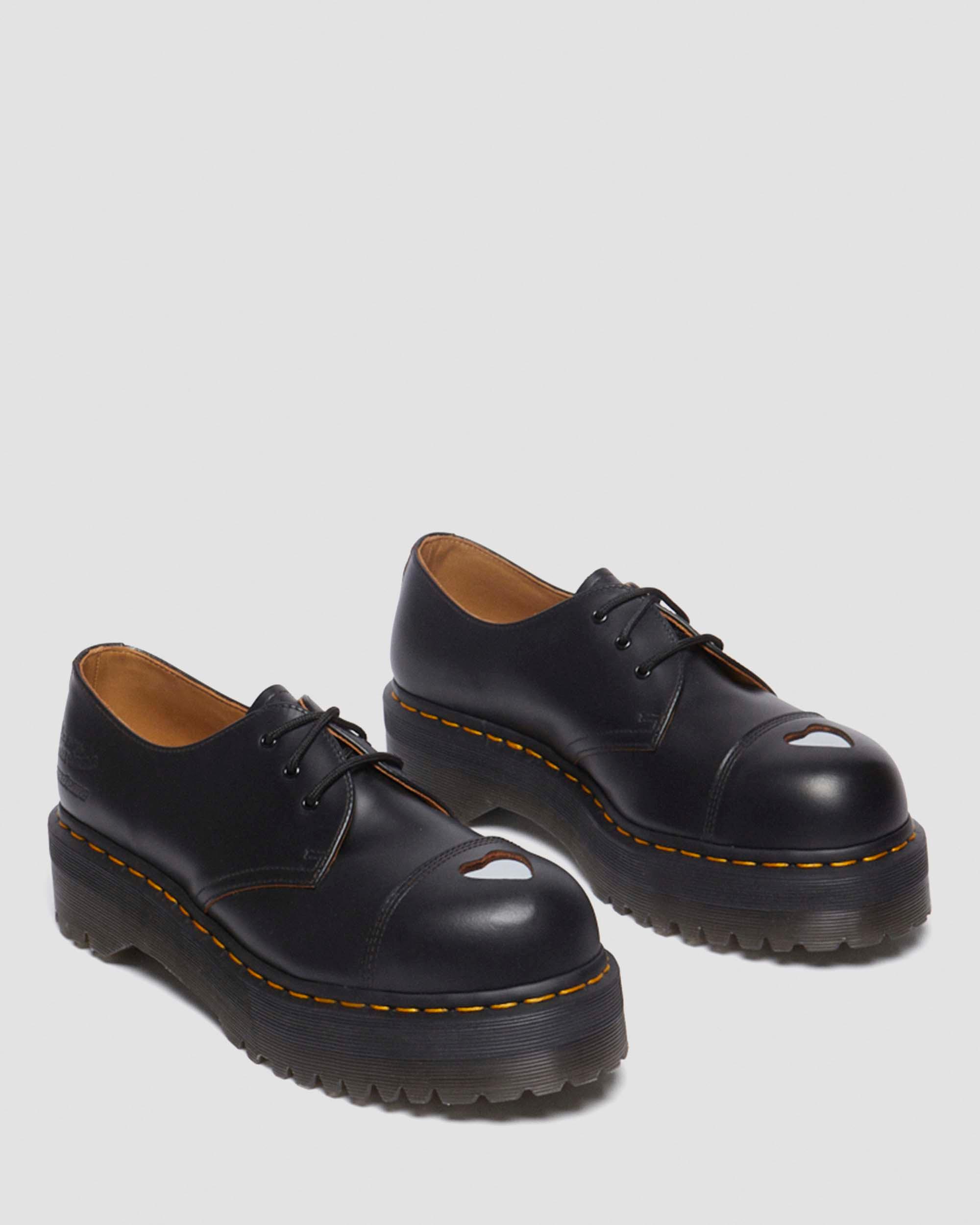 SCARPE PLATFORM QUAD 1461 MADEME IN PELLE VINTAGE SMOOTH
