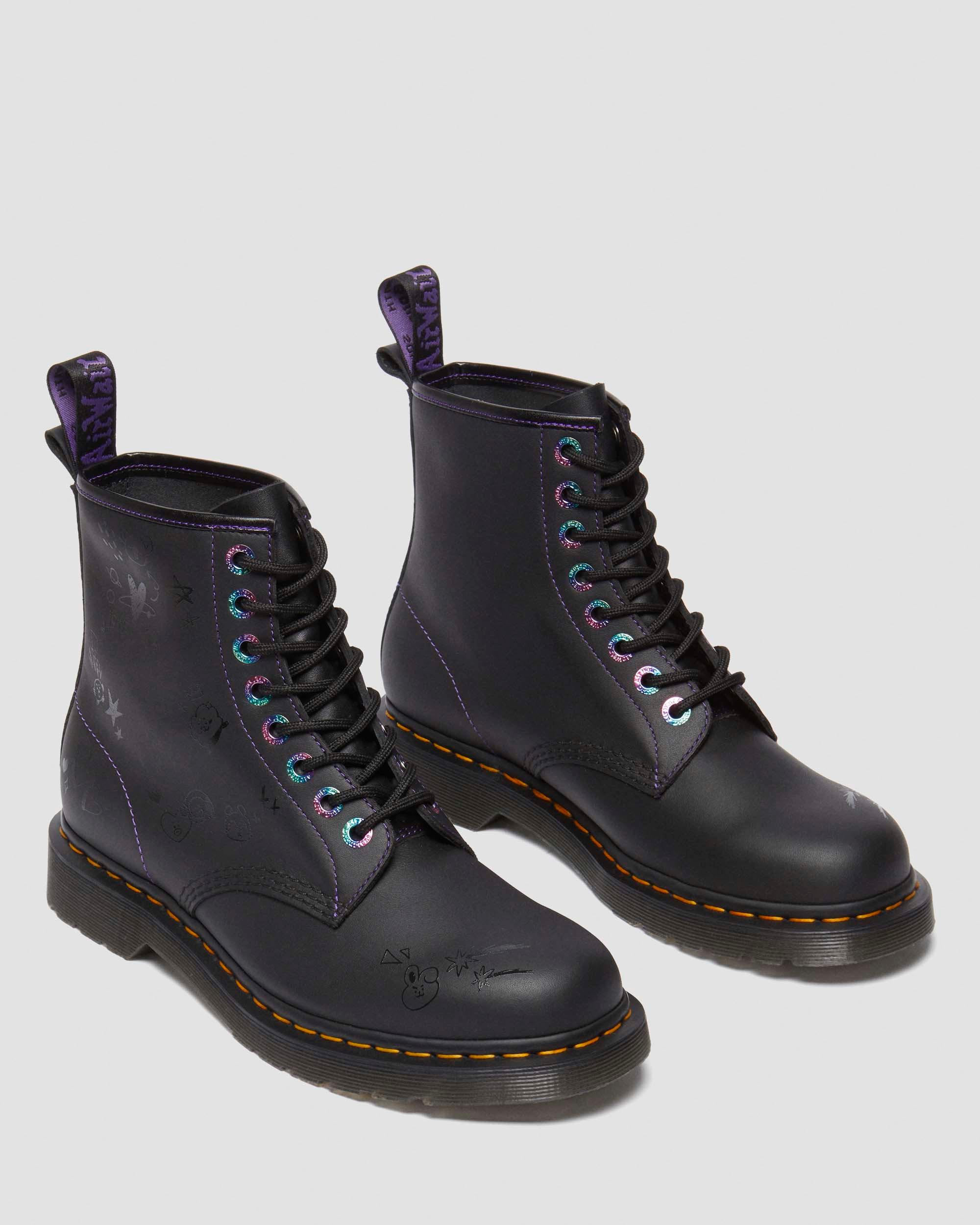 1460 BT21 Leather Lace Up Boots in Black