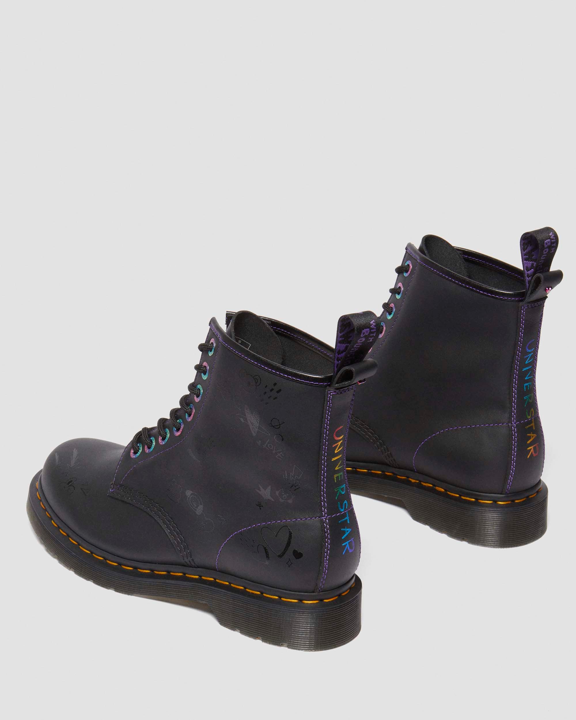 1460 BT21 Leather Lace Up Boots in Black