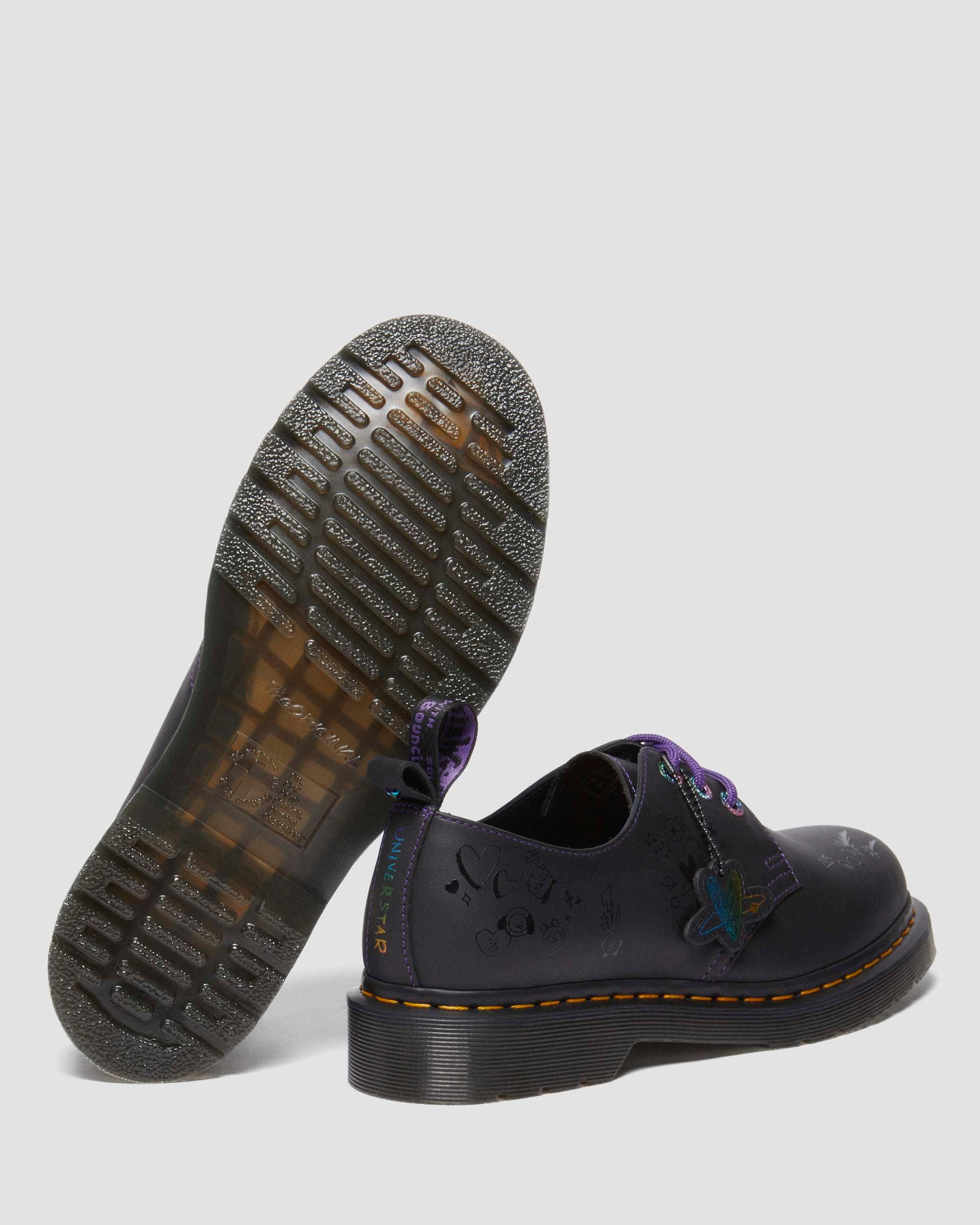 1461 BT21 Leren Oxford Schoenen  in Zwart