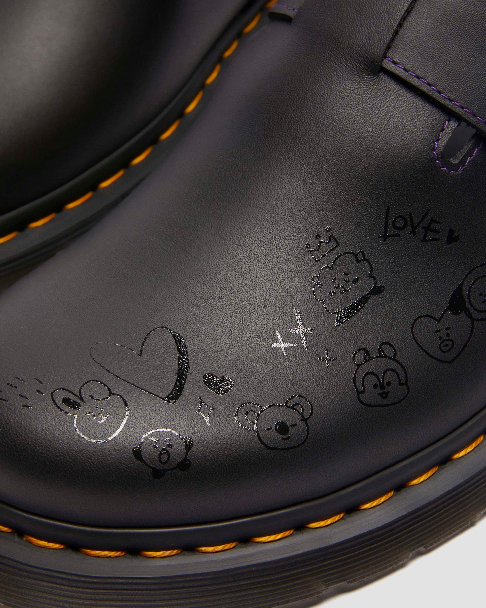 Jorge II BT21 Leather Slingback Mules in BLACK | Dr. Martens™