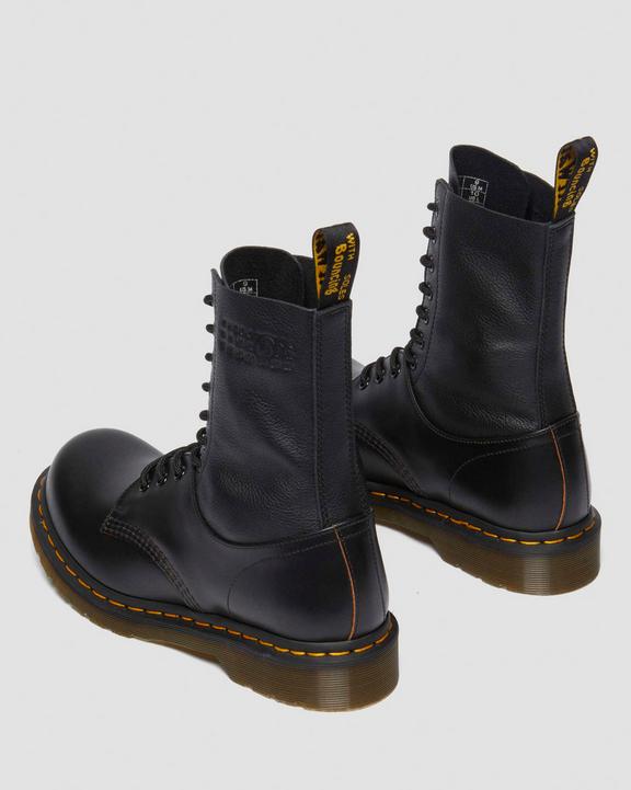 1490 / 1461 MM6 Leather Lace Up Boots in Black | Dr. Martens 1490 / 1461 MM6 Leather Lace Up Boots in Black | Dr. Martens