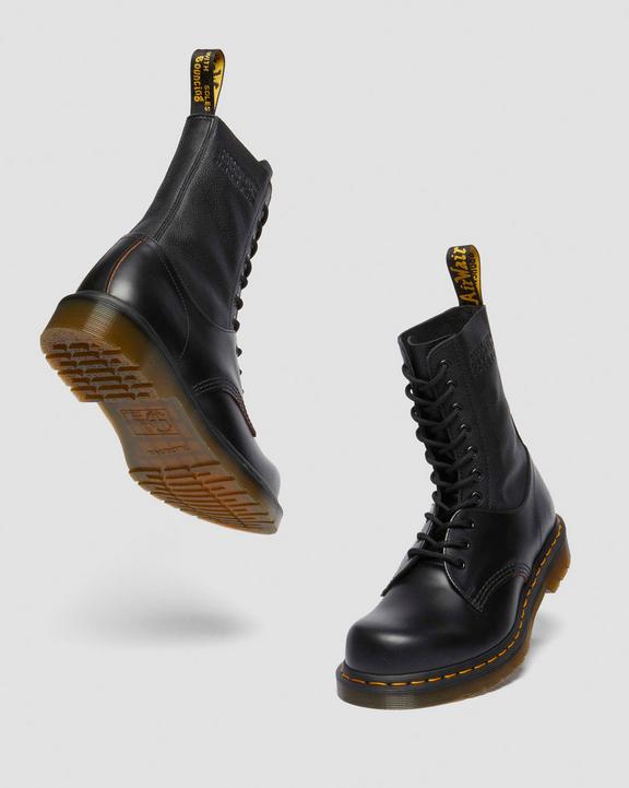 1490 / 1461 MM6 Leather Lace Up Boots in Black | Dr. Martens 1490 / 1461 MM6 Leather Lace Up Boots in Black | Dr. Martens