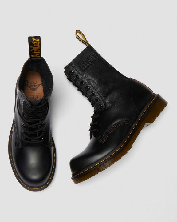 1490 / 1461 MM6 Leather Lace Up Boots in Black | Dr. Martens 1490 / 1461 MM6 Leather Lace Up Boots in Black | Dr. Martens