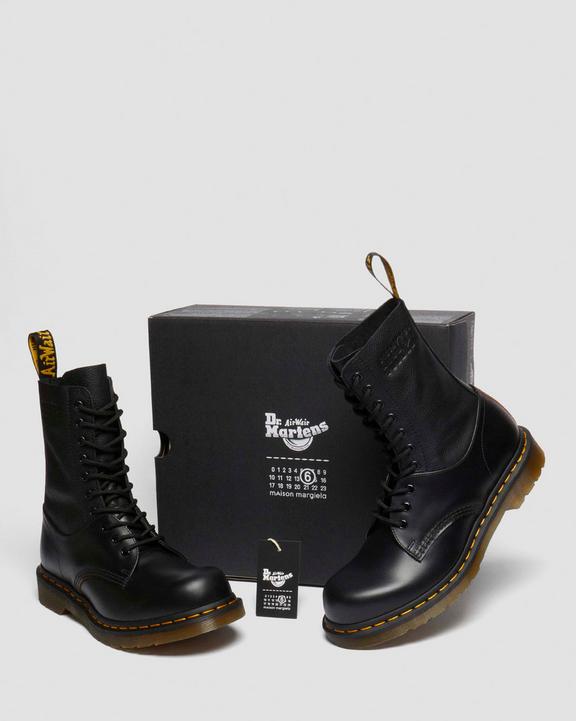 1490 / 1461 MM6 Leather Lace Up Boots in Black | Dr. Martens 1490 / 1461 MM6 Leather Lace Up Boots in Black | Dr. Martens