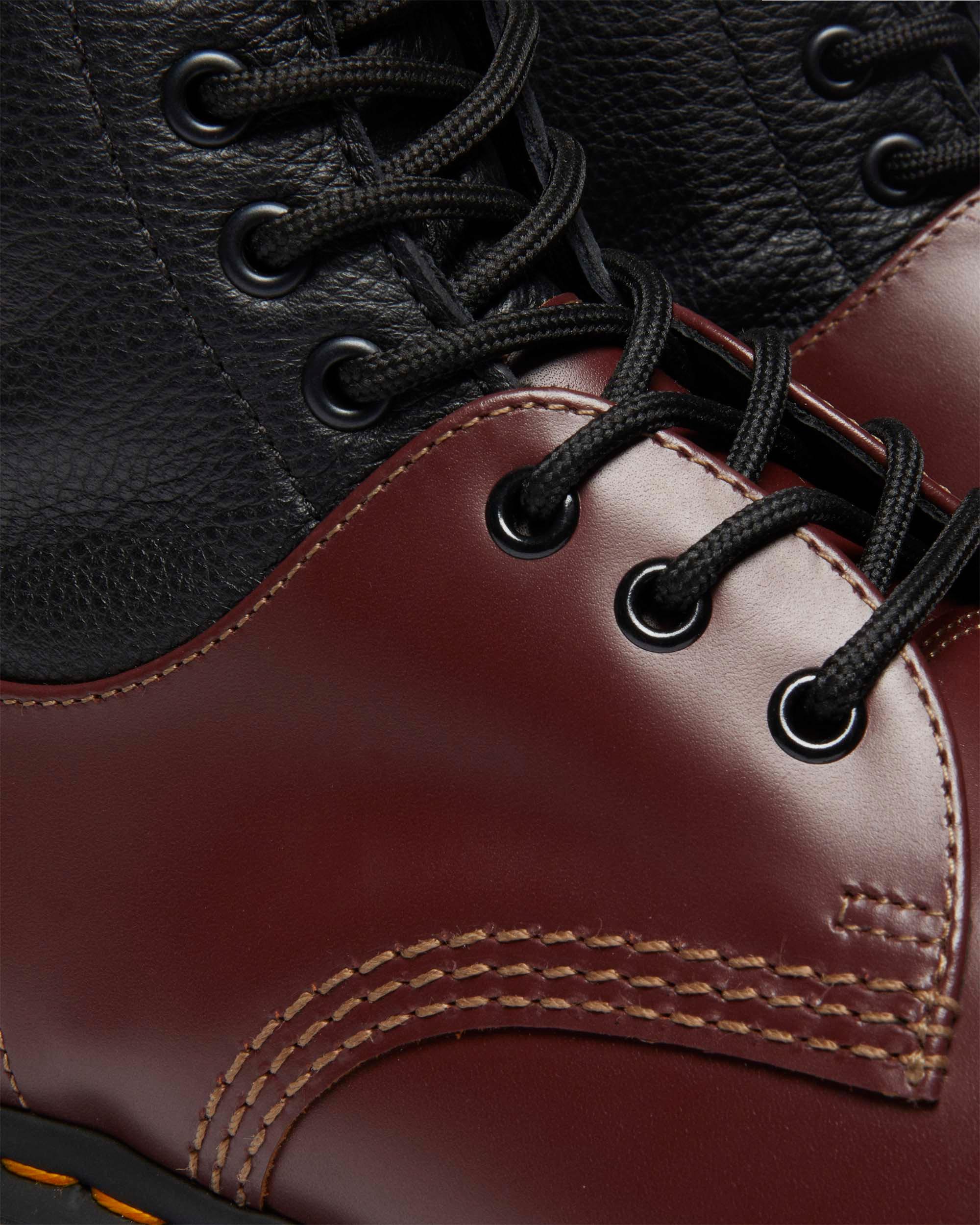 1460 / 1461 MM6 Steel Toe Leather Boots in OXBLOOD+BLACK | Dr
