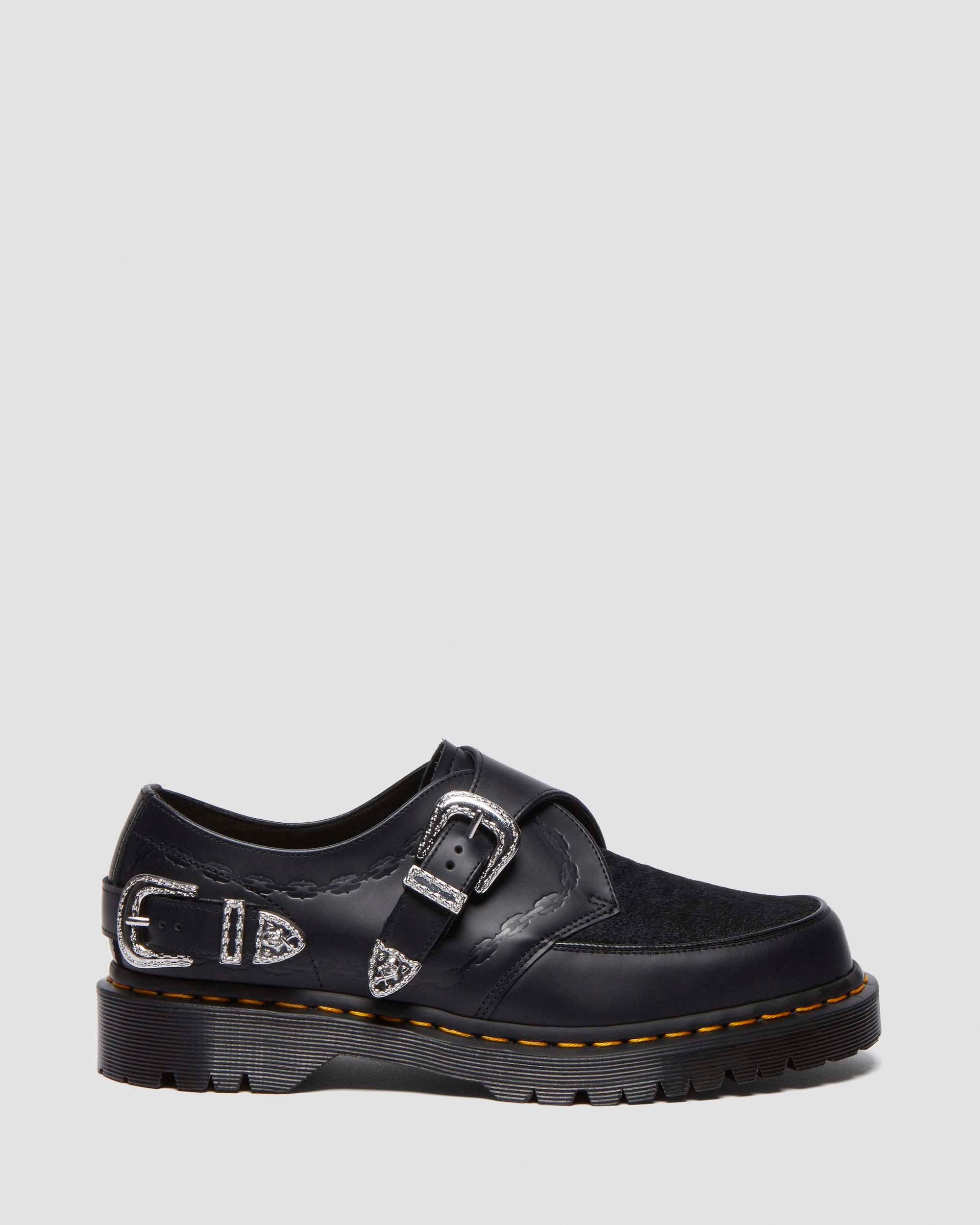 SCARPA CREEPER RAMSEY CON CINTURINO MONK THE GREAT FROG IN PELLE HAIR ON & SMOOTH