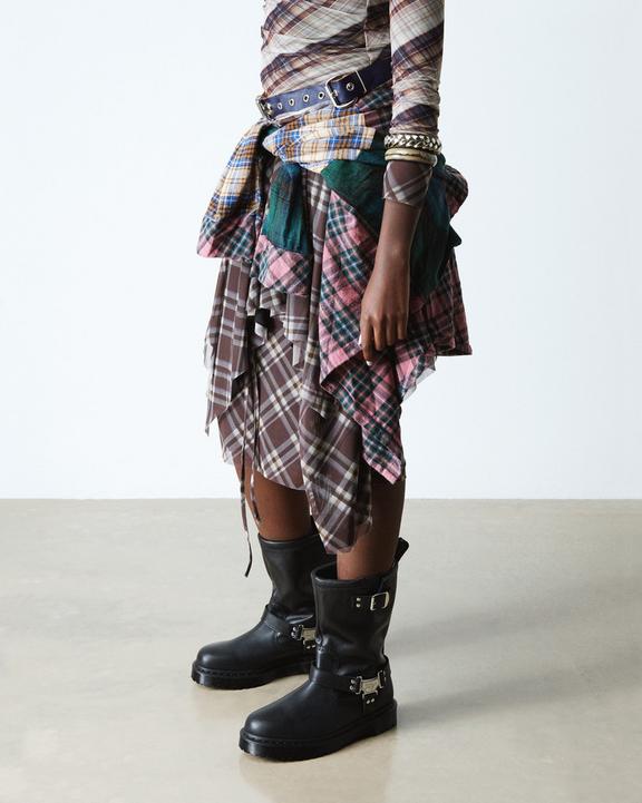 Anistone Hi Leather Biker Boots in Black | Dr. Martens Anistone Hi Leather Biker Boots in Black | Dr. Martens