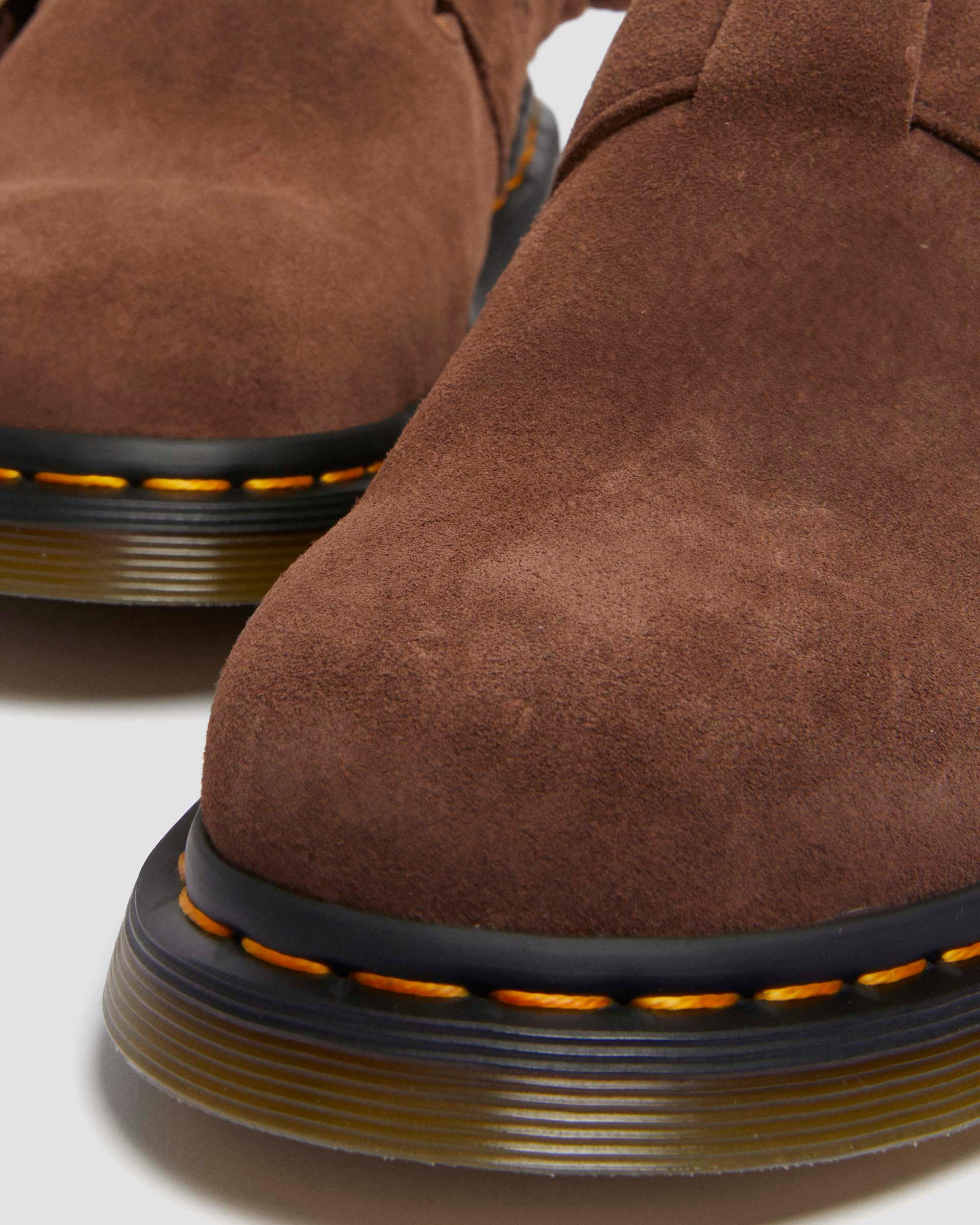 Jorge II Bronx Suede Slingback Mule in DARK BROWN | Dr. Martens™