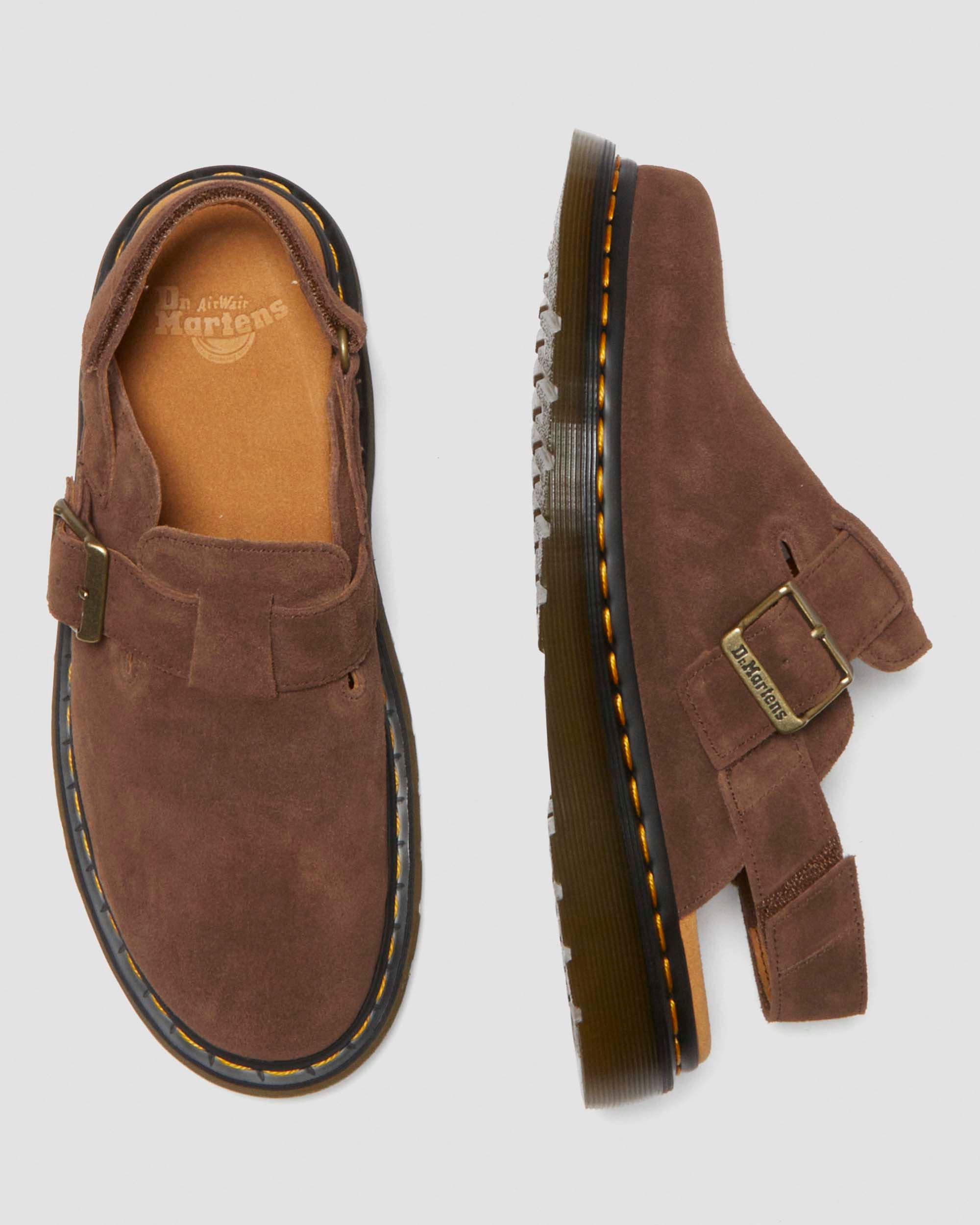 Jorge II Bronx Suede Slingback Mule in DARK BROWN | Dr. Martens™