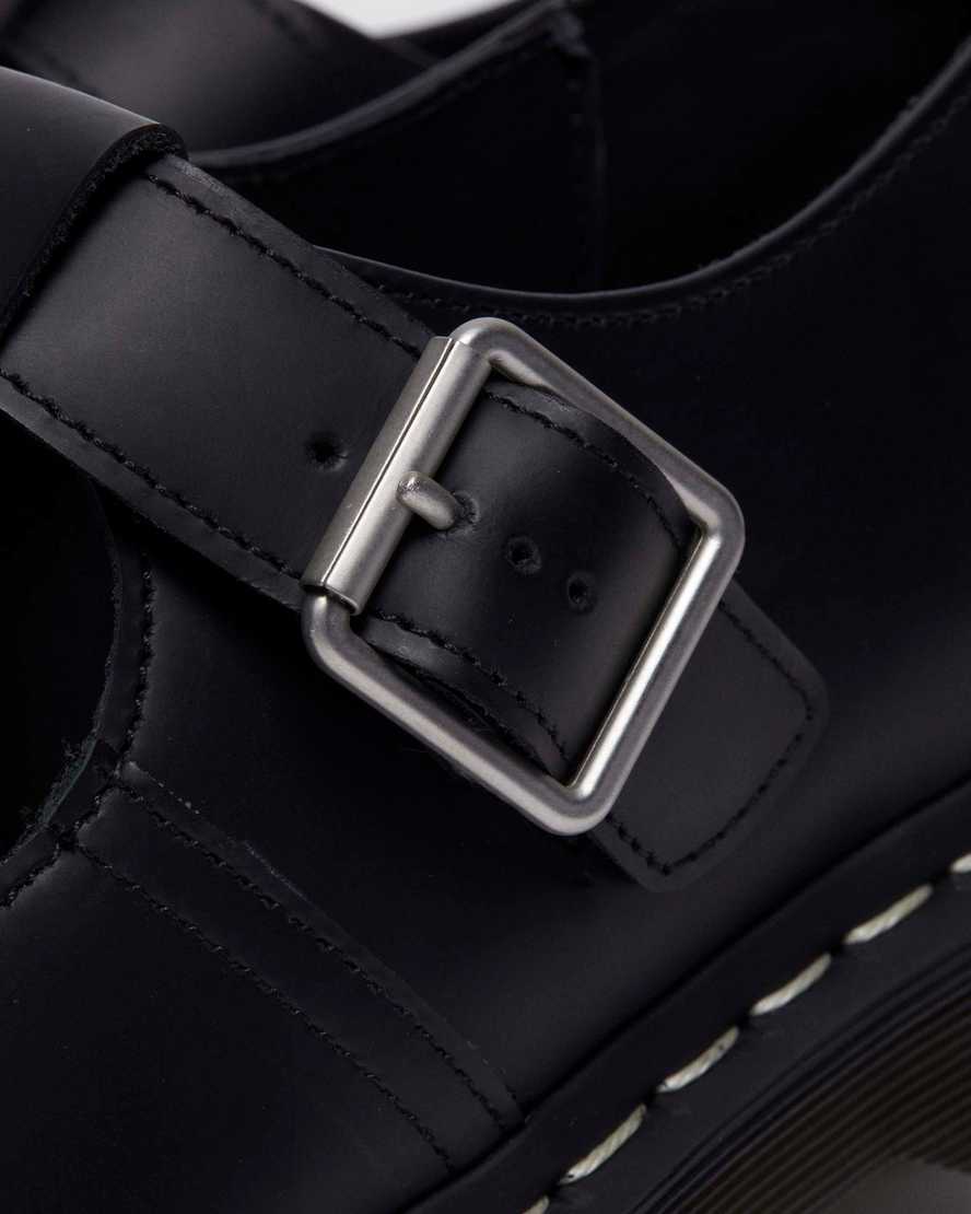Dr. Martens' Polley Bex Smooth Leather Mary Janes In Black