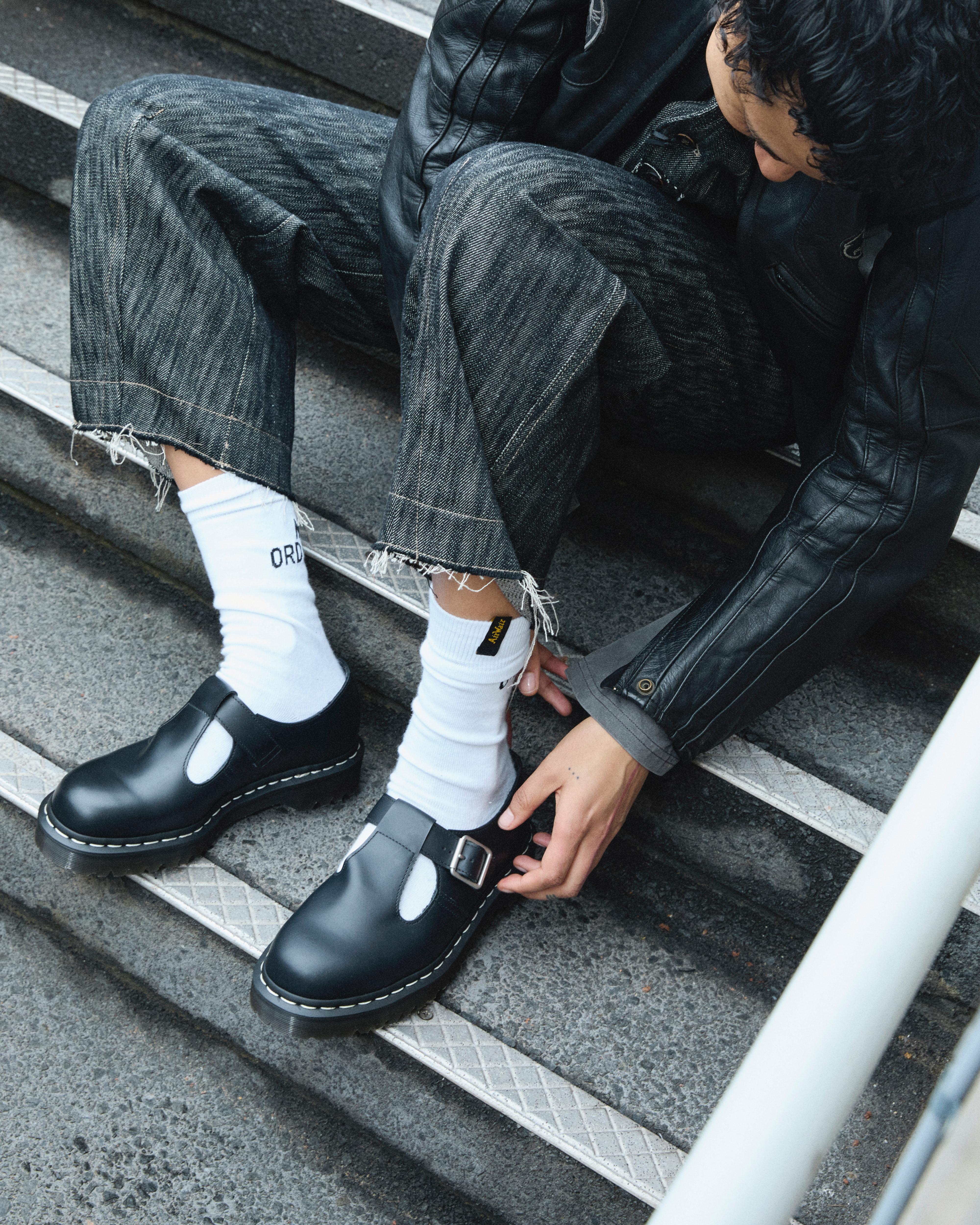 Polley Bex Smooth Leather Mary Janes in BLACK | Dr. Martens™