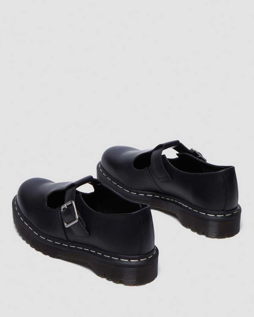 Dr. Martens' Polley Bex Smooth Leather Mary Janes In Black