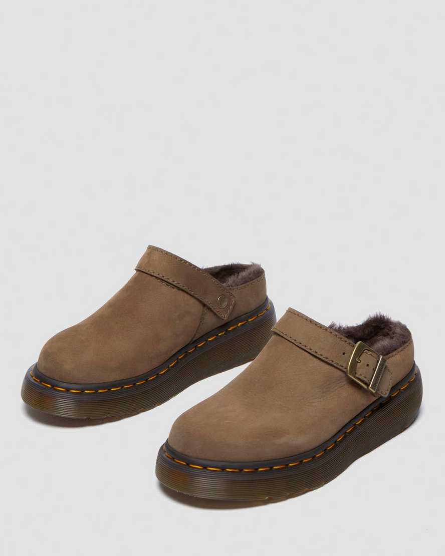 DR. MARTENS' LAKETEN FAUX FUR LINED PLATFORM MULES