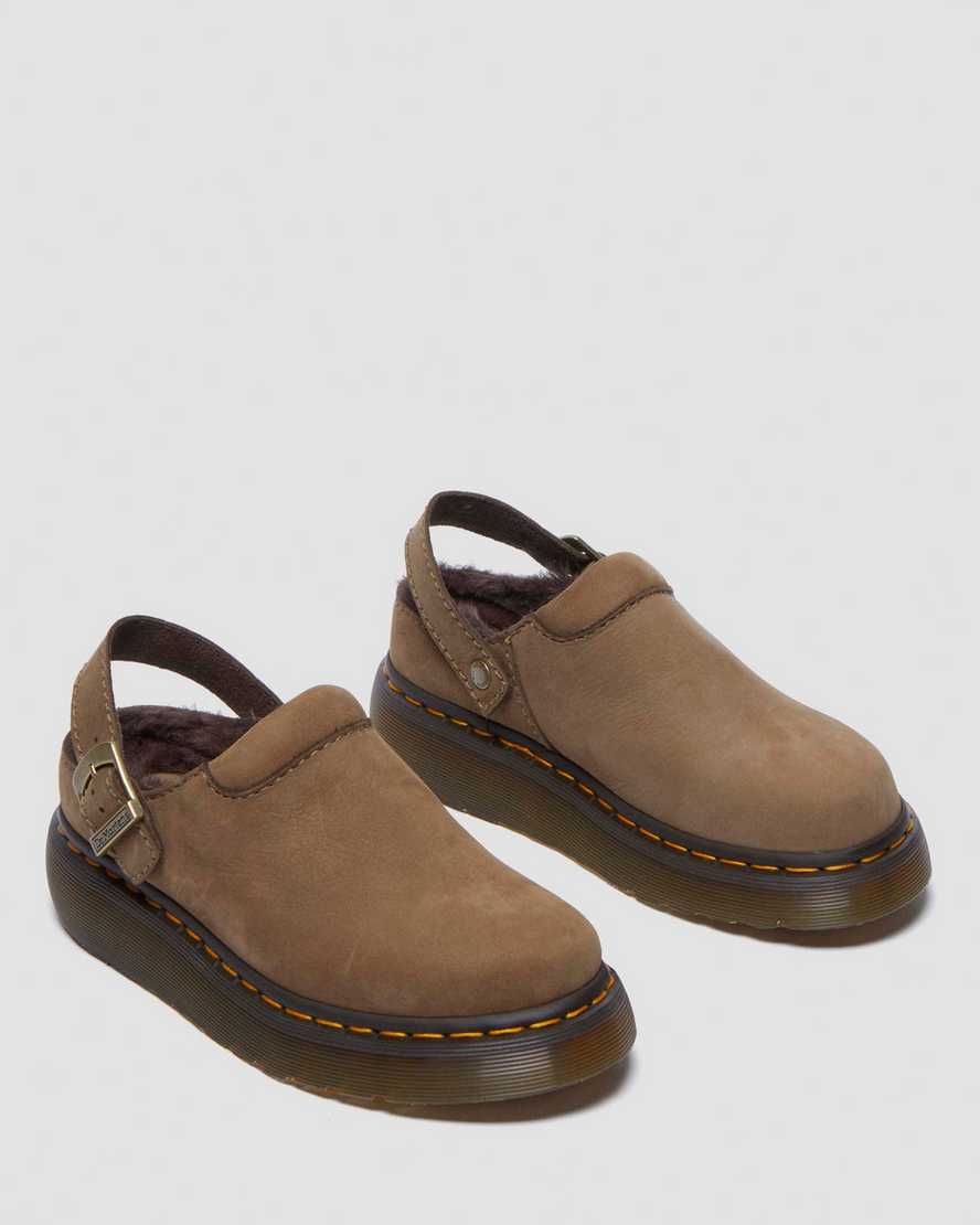 DR. MARTENS' LAKETEN FAUX FUR LINED PLATFORM MULES