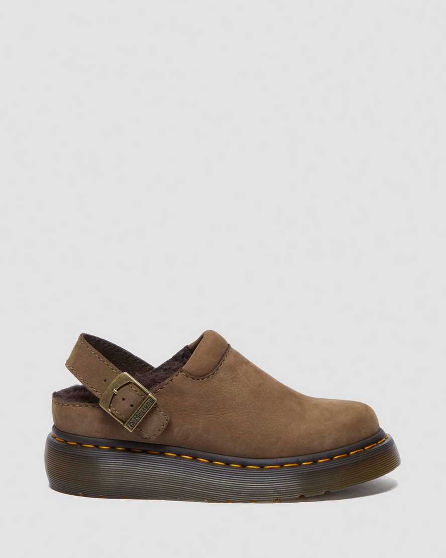 Shop Dr. Martens' Laketen Faux Fur Lined Platform Mules In Green