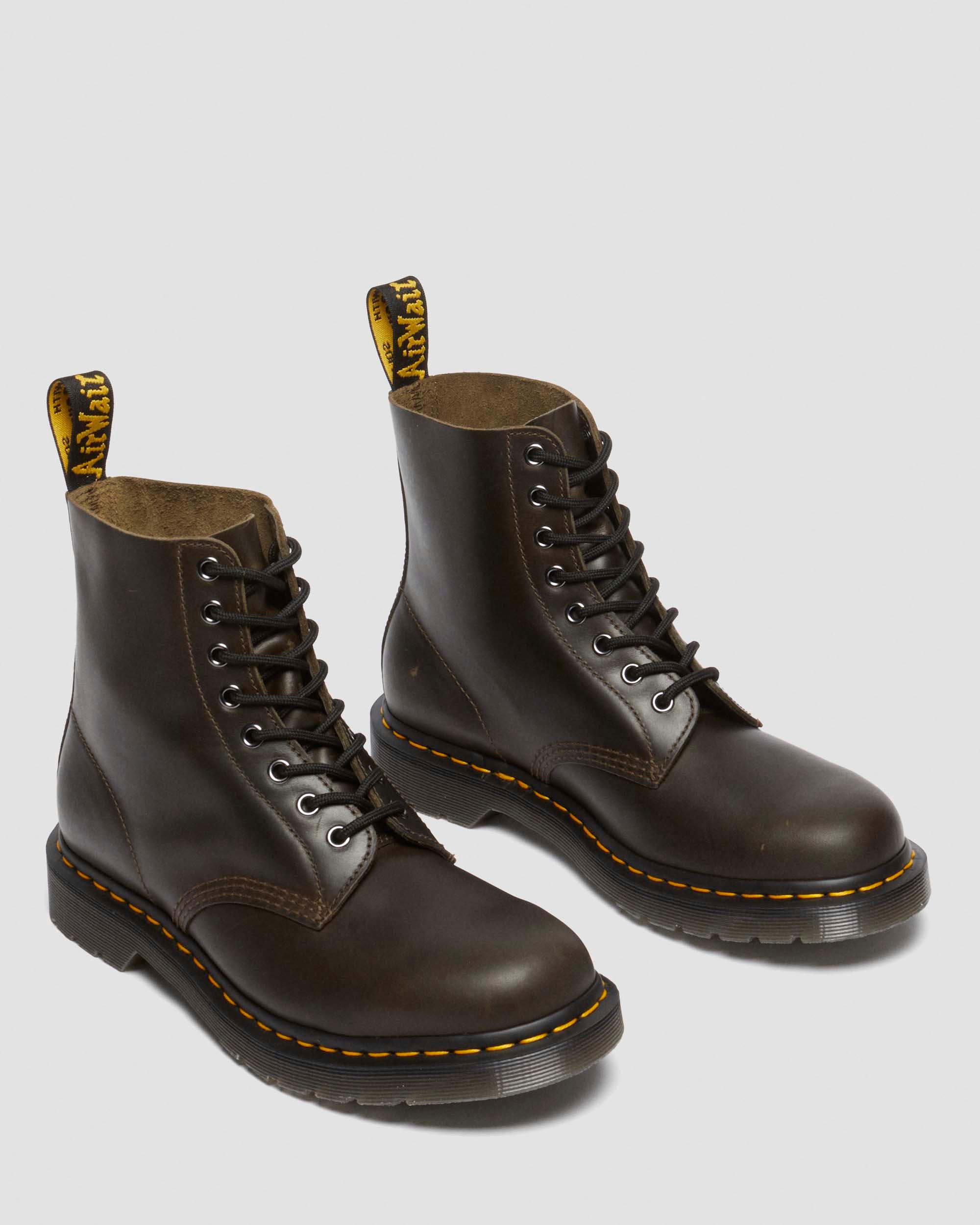 1460 Pascal Orleans Leather Lace Up Boots in Brown Dr. Martens