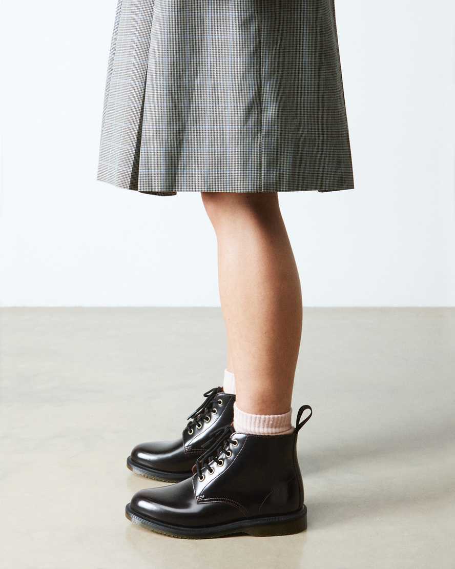 Dr. Martens' Emmeline Arcadia Lace Up Boots In Red